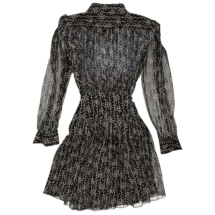 Chloe Ladies Black Tiered Dress With Print - 3