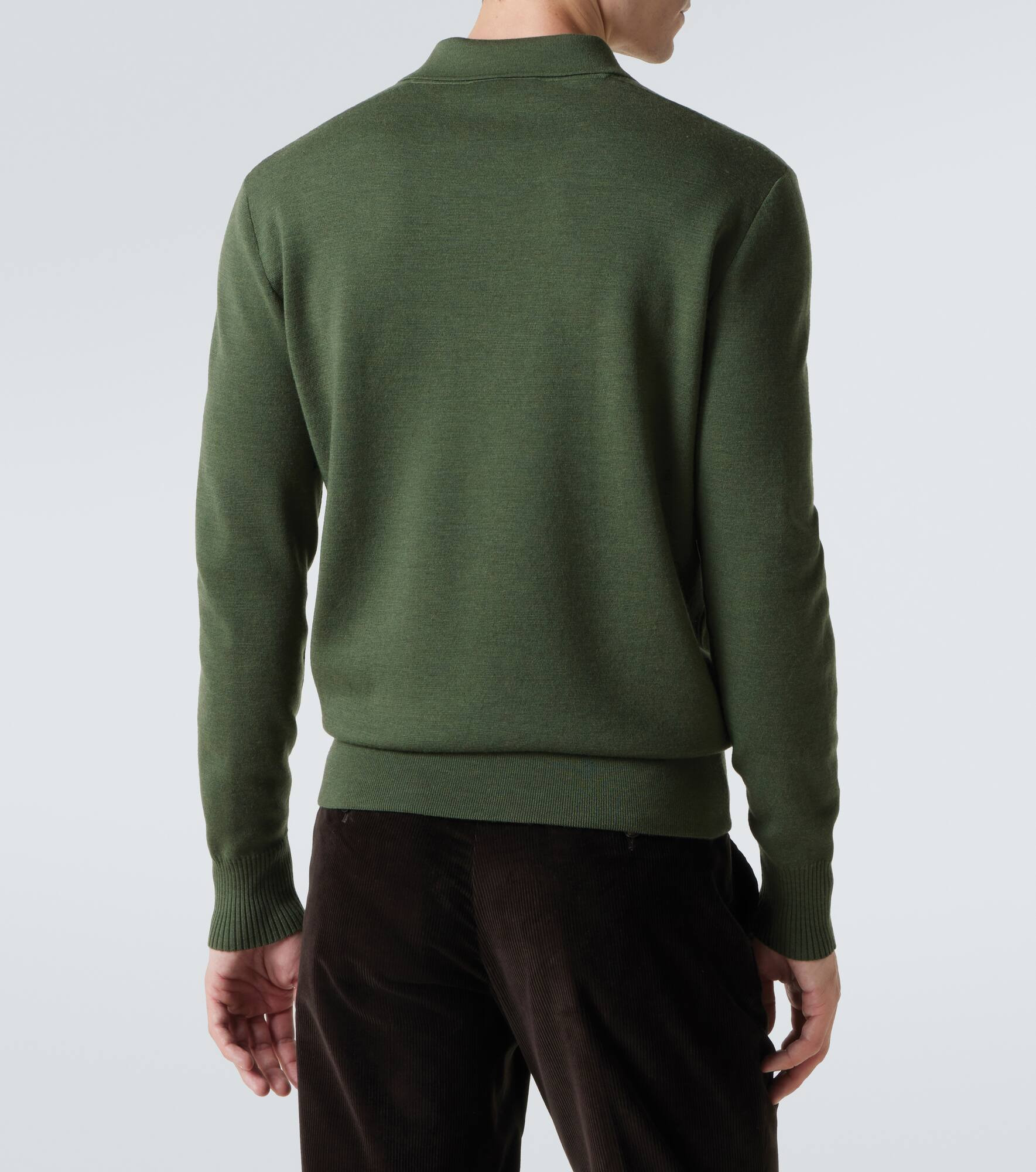 Virgin wool polo sweater - 4