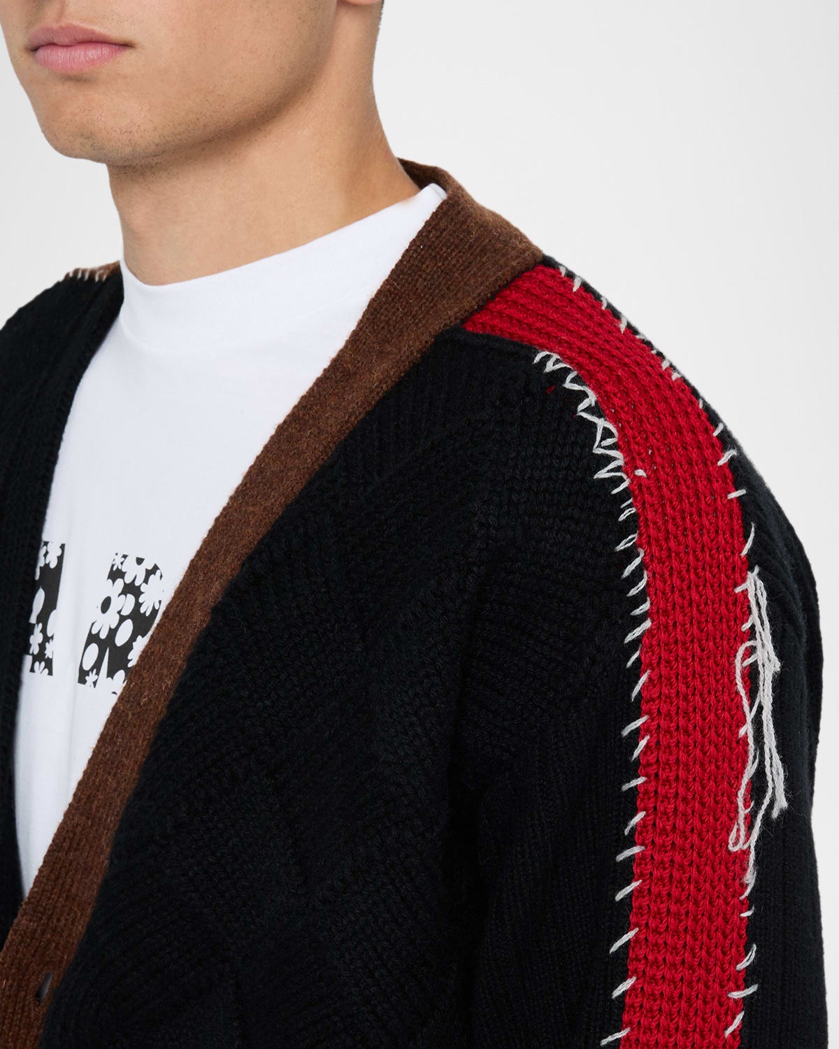 Men's Wool Mix Knit Cardigan - 5