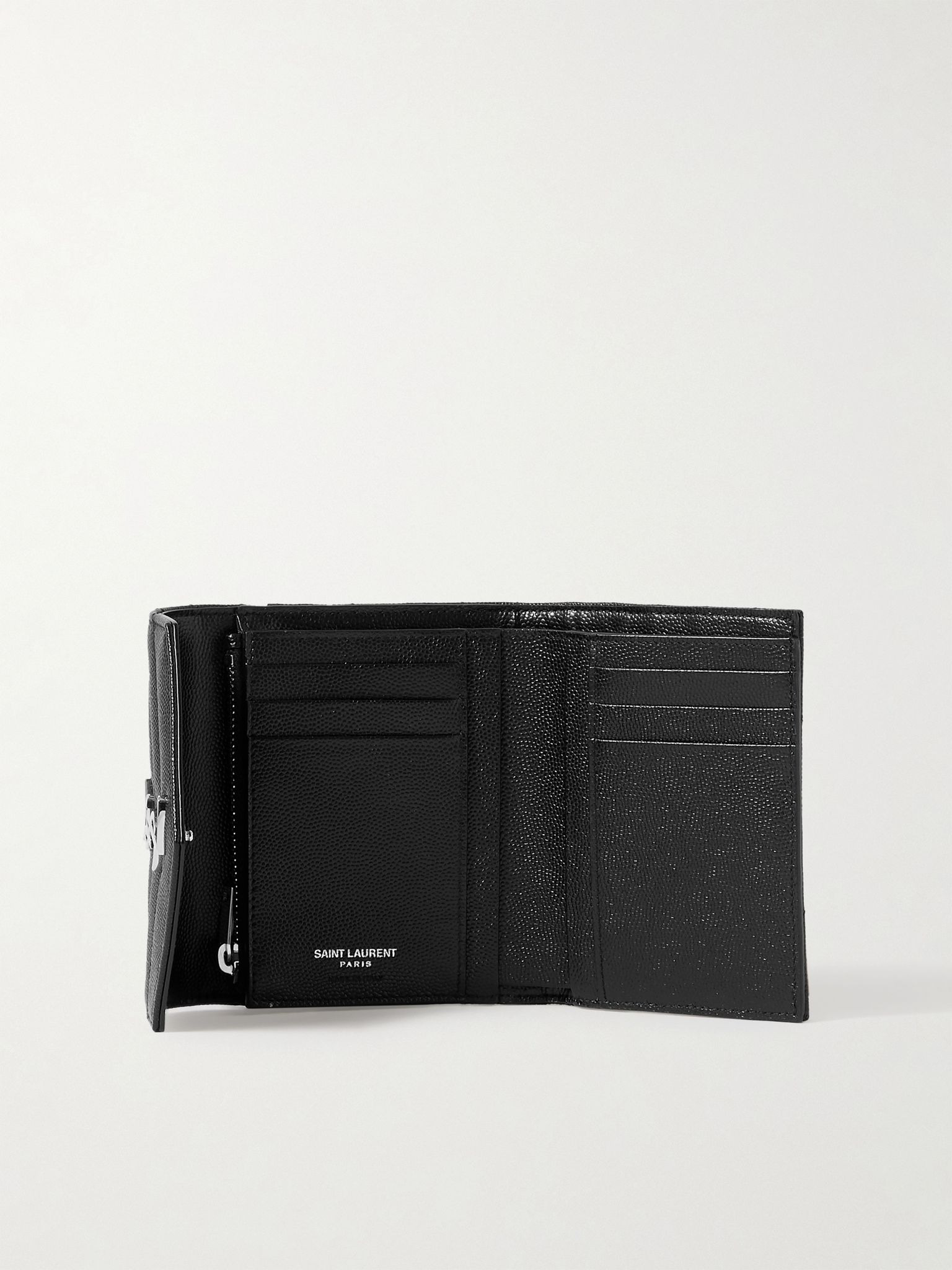 Monogramme quilted textured-leather wallet Black - 5