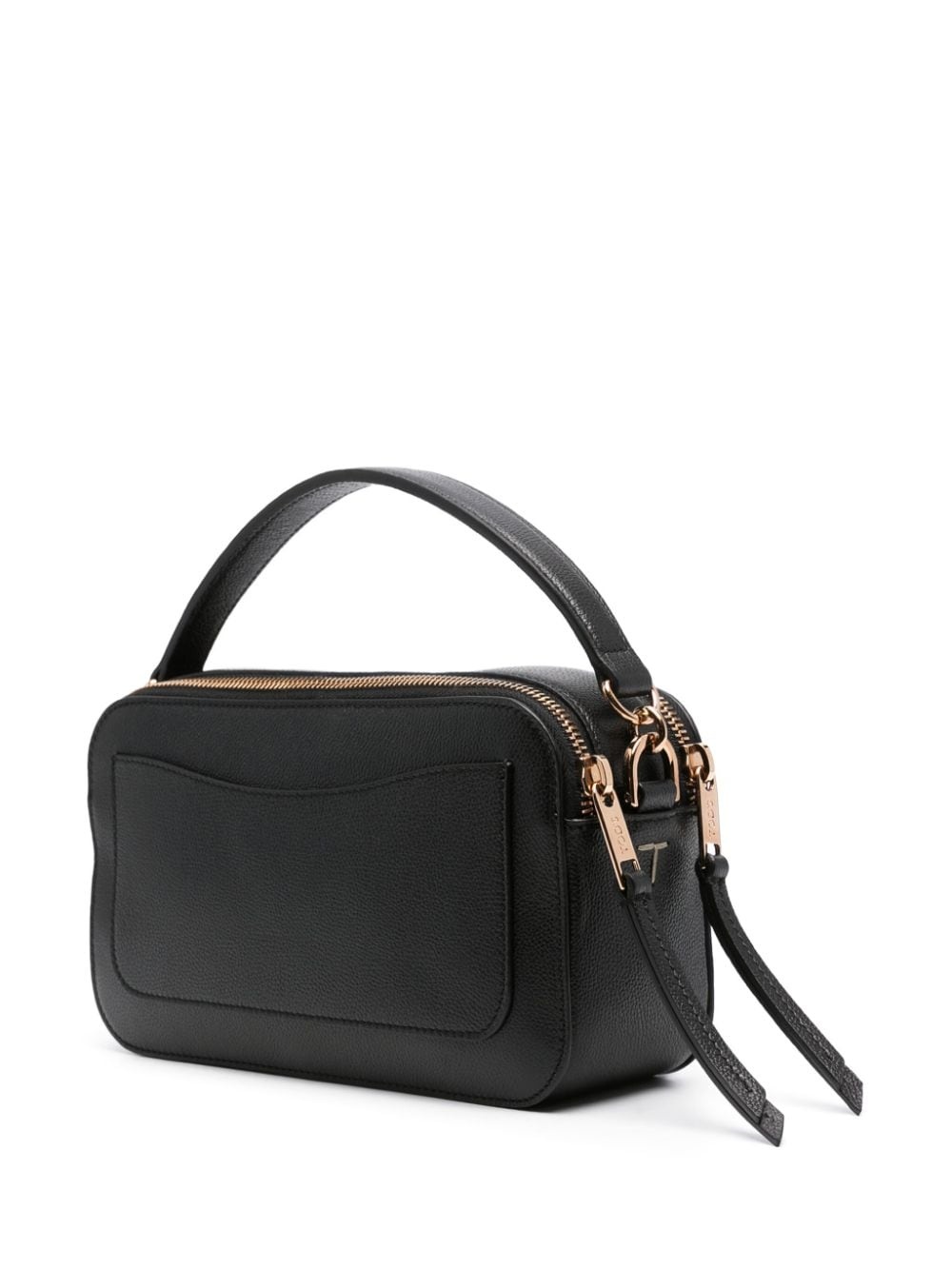 T-plaque leather tote bag - 3