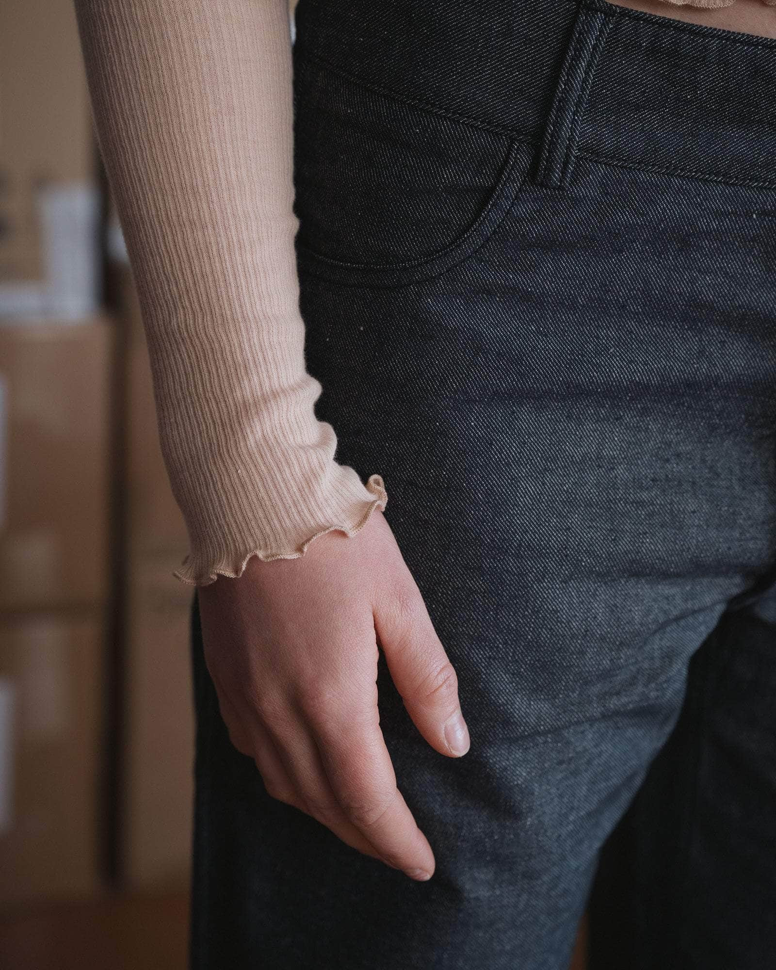 Pama Long Sleeve Tee - Fine Organic Cotton Rib - 6