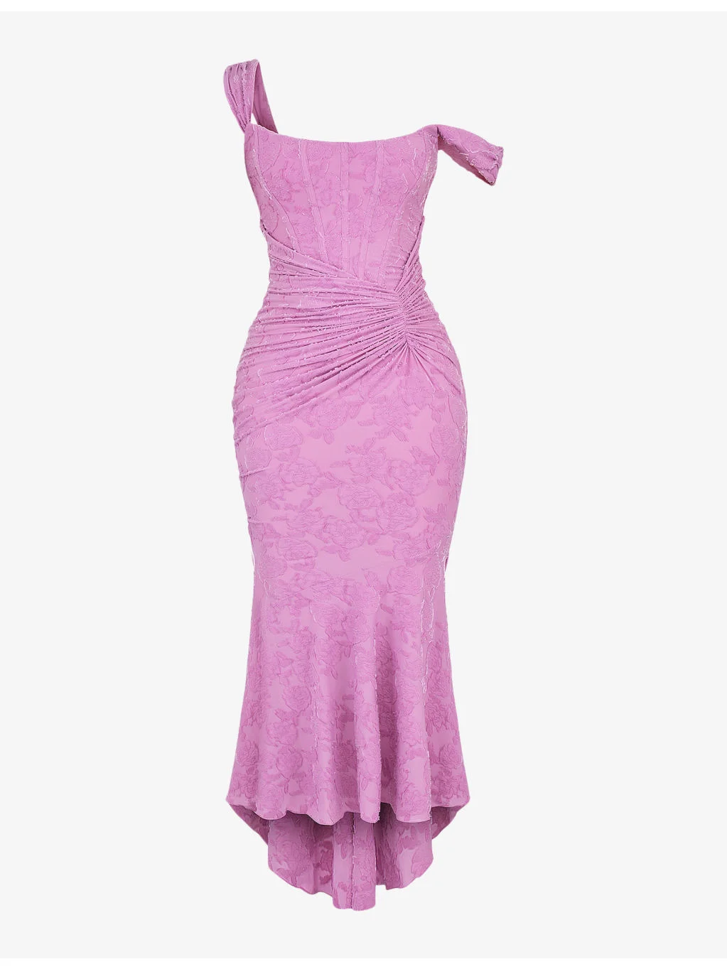 Cesca floral-print corseted stretch-woven maxi dress - 1