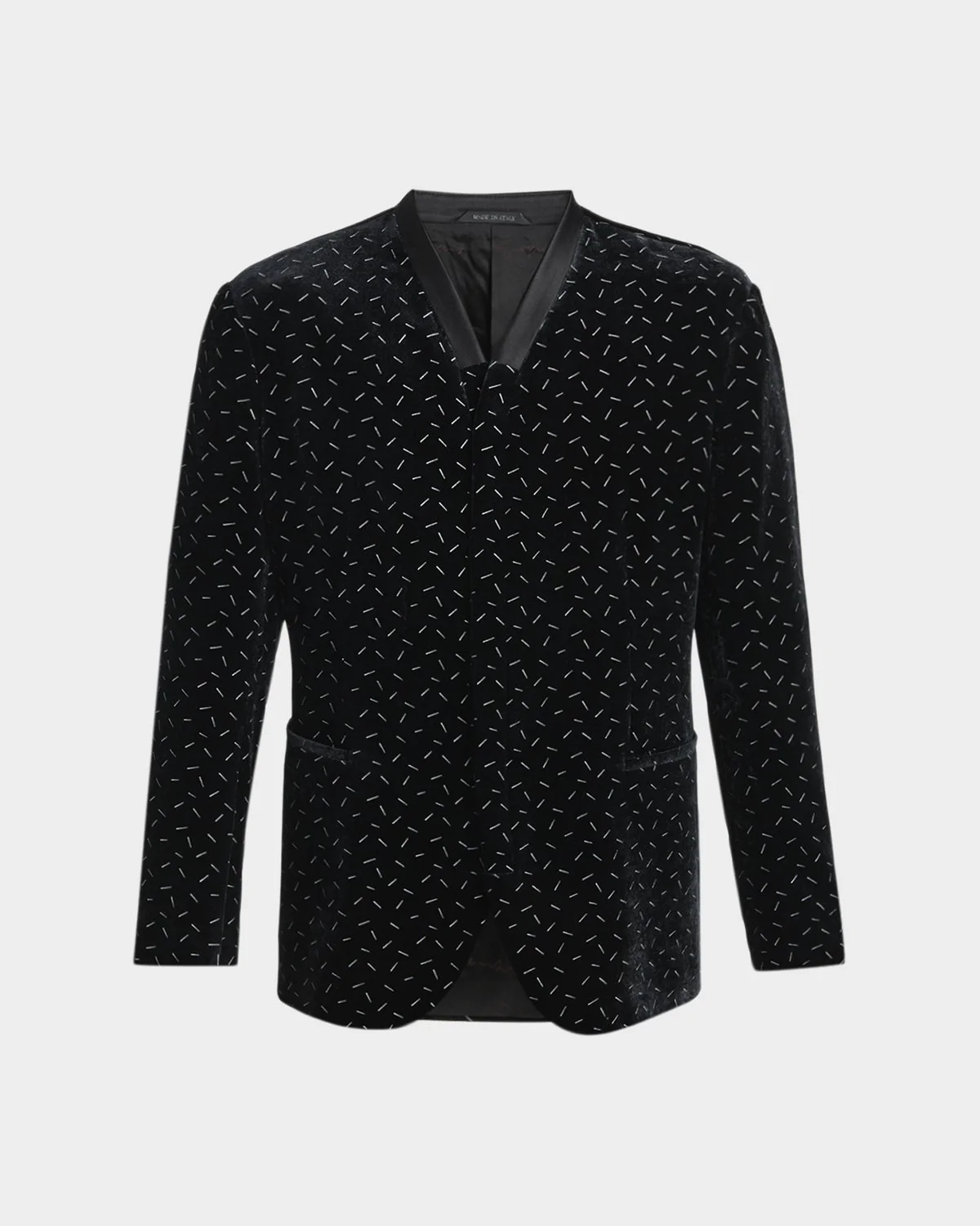 Men's Stamped Silk-Blend Velvet Blazer - 1