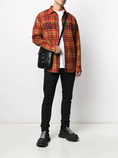 DSQUARED2 plaid logo print shirt outlook