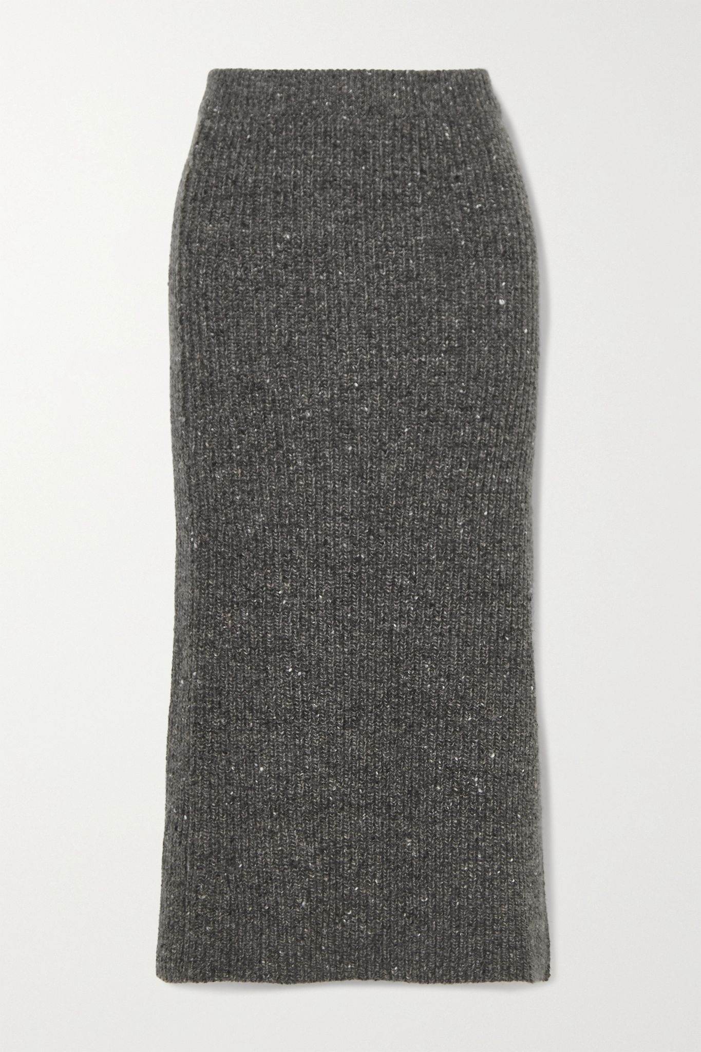 Tony ribbed wool and cashmere-blend midi skirt - 1