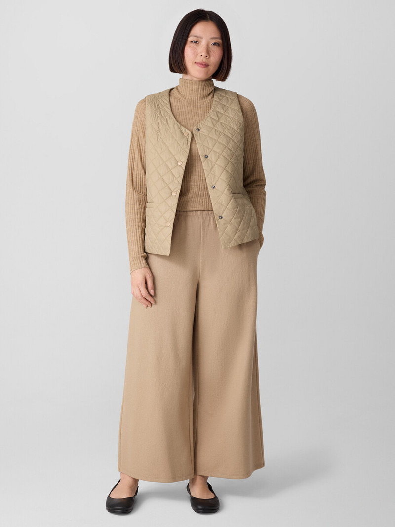 Felted Wool Jersey Wide-Leg Pant 7