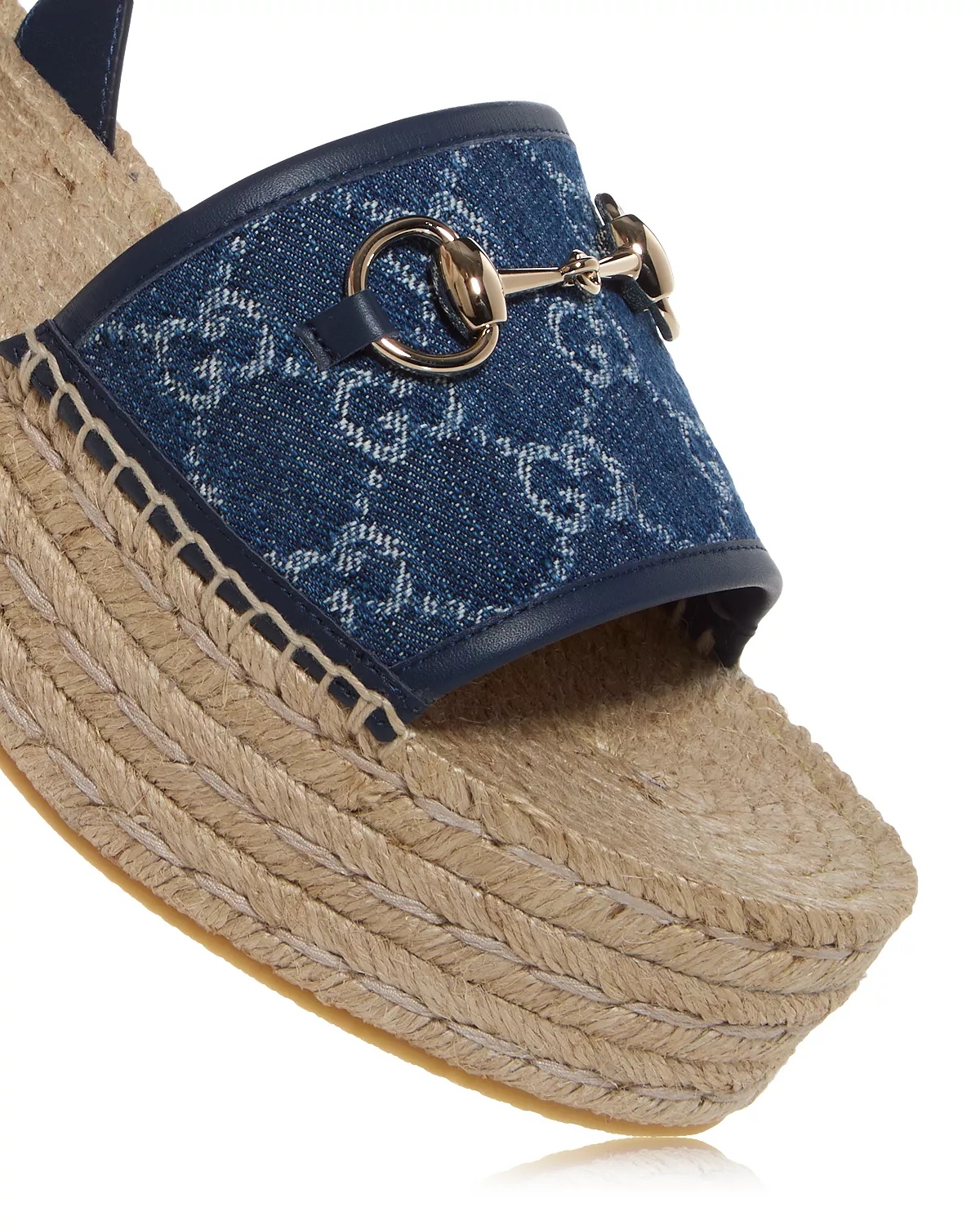 Women's GG Horsebit Espadrille Flatform Sandals - 5