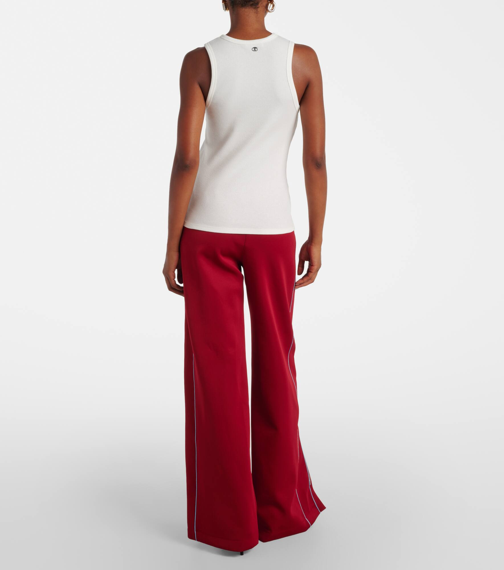 Embellished cotton-blend tank top - 3