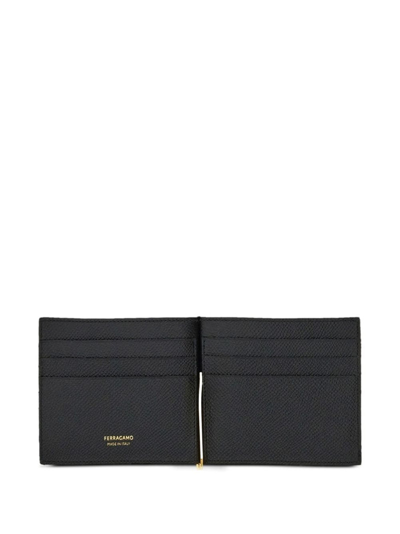 Gancini-plaque leather wallet 4