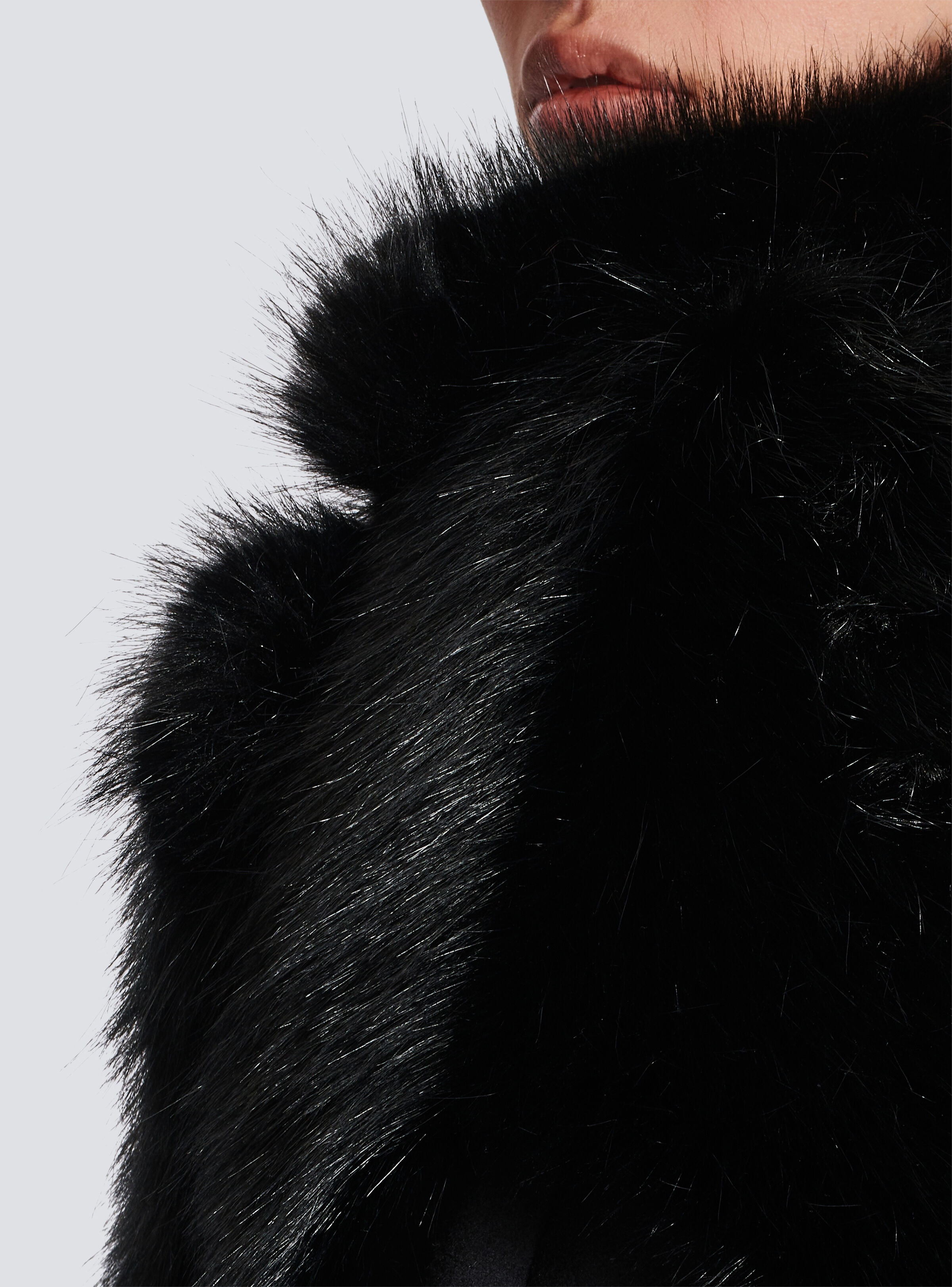 Wool and faux fur jacket - 8