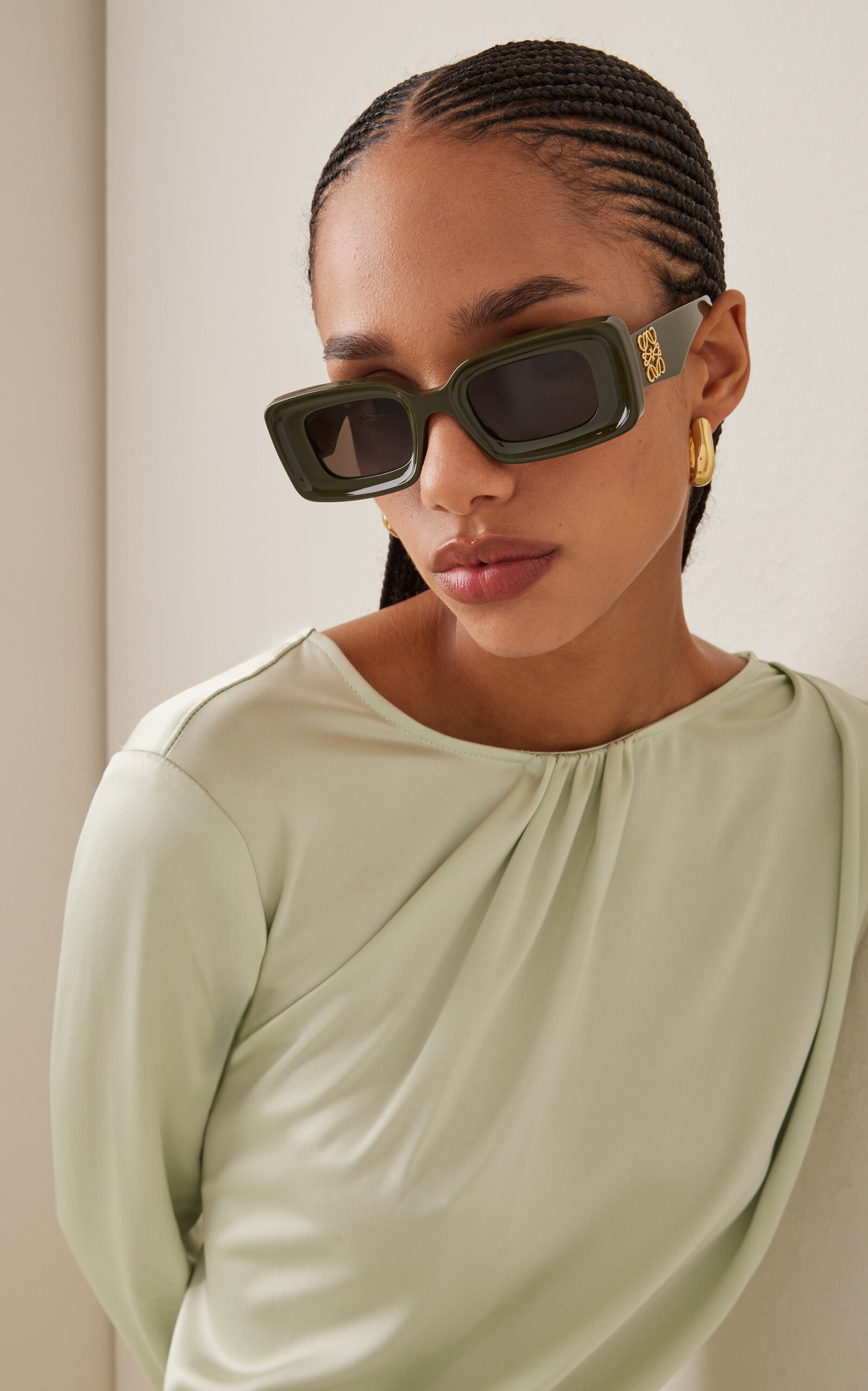 Anagram Square-Frame Acetate Sunglasses green - 2