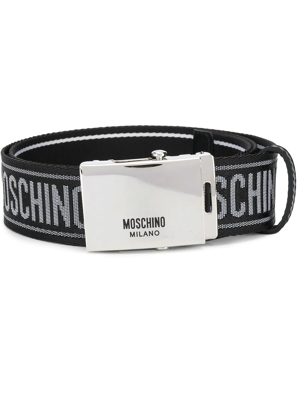 logo jacquard buckle belt - 1