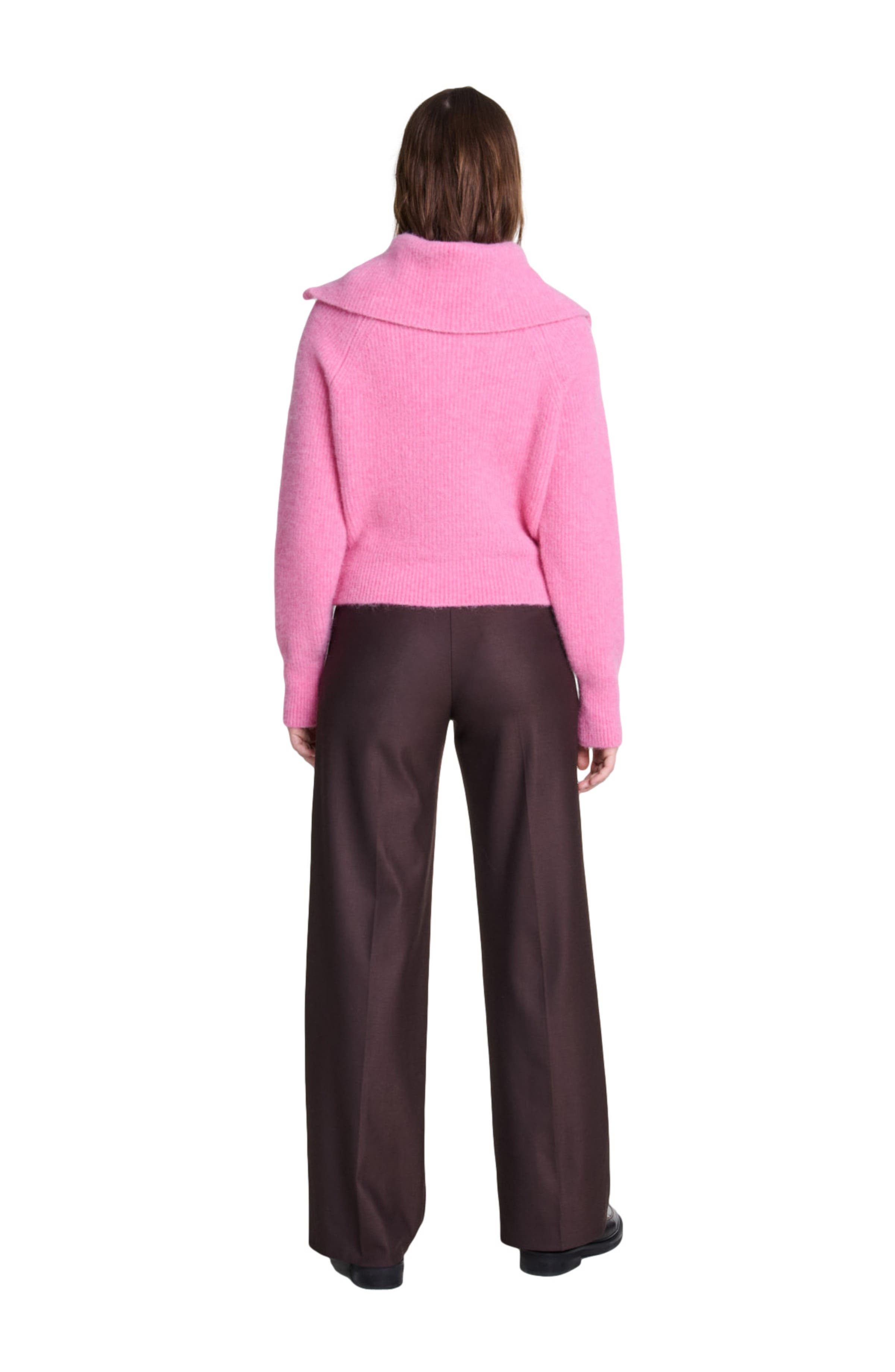 maje Wide-leg suit trousers in Brown at Nordstrom - 2