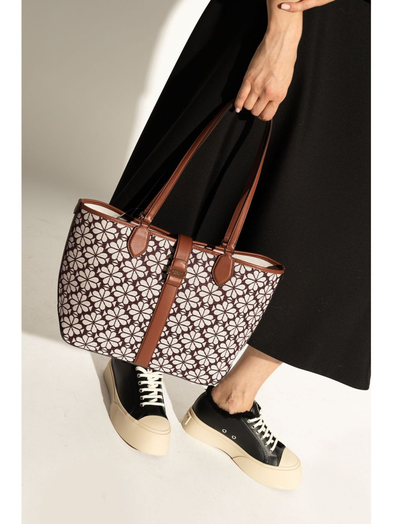 kate spade medium floral-jacquard tote bag outlook