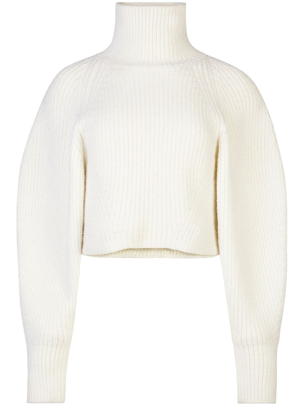 high-neck ribbed-knit jumper - 1
