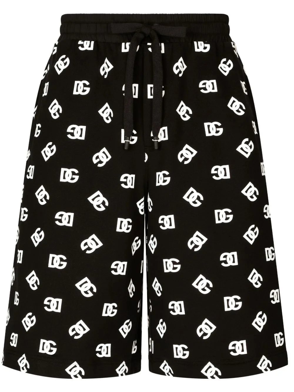 logo-print cotton track shorts - 1