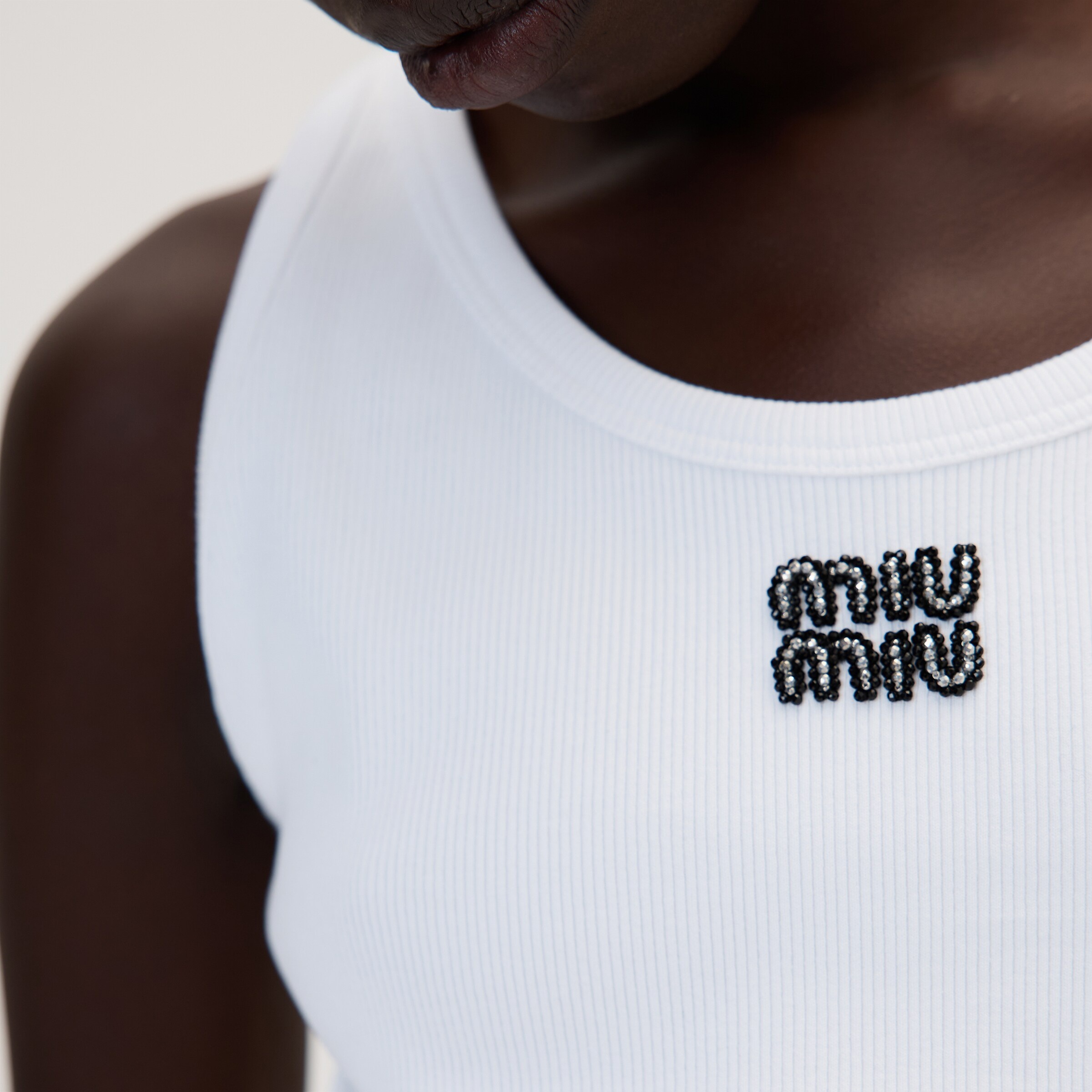 Ribbed jersey top - 4