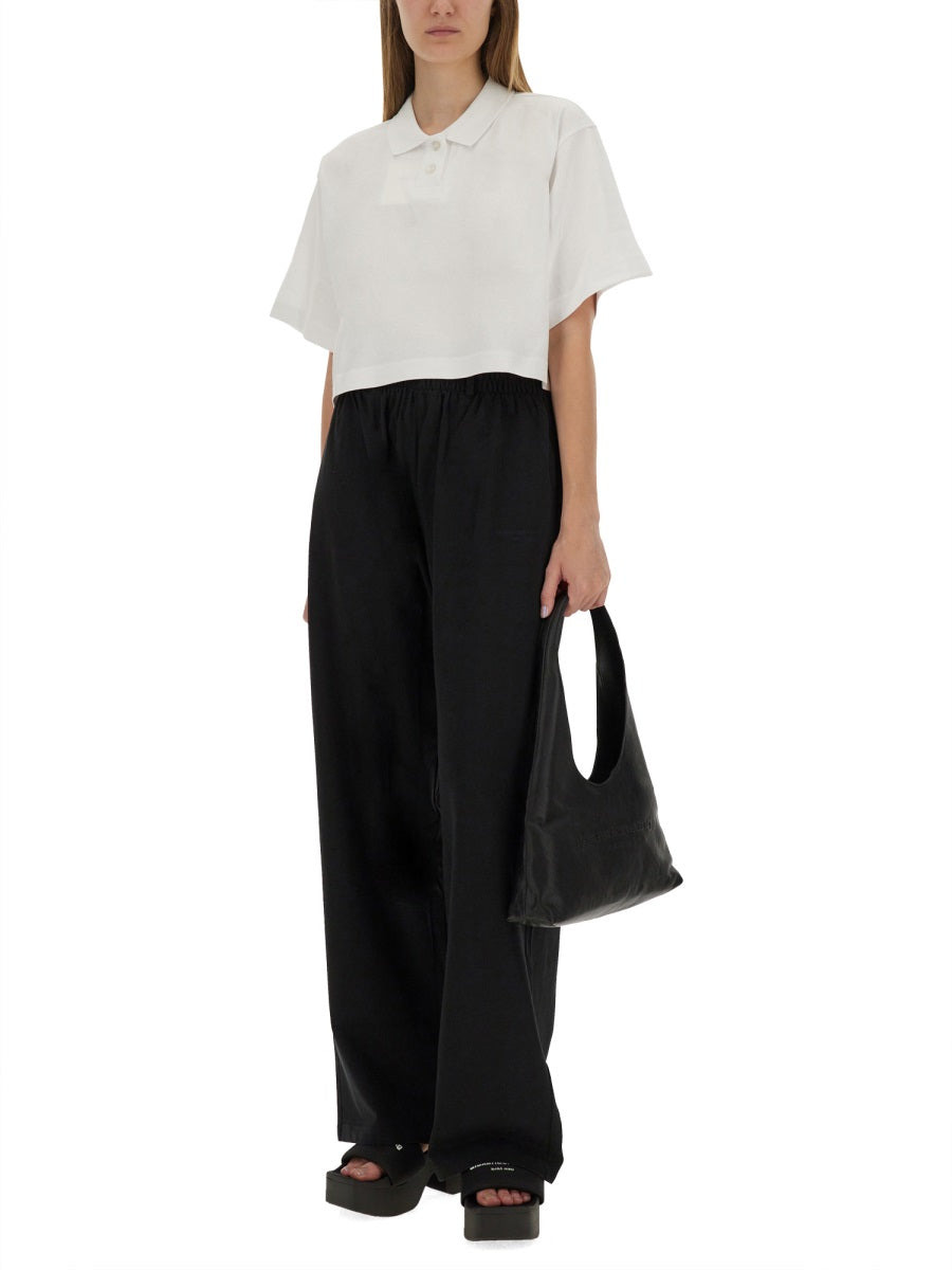 Cropped Jersey Polo Shirt - 2