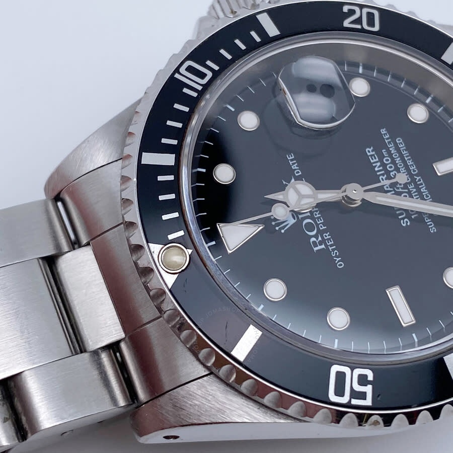 Pre-owned Rolex Submariner Automatic Chronometer Black Dial Men's Watch 16610 BKSO - 7