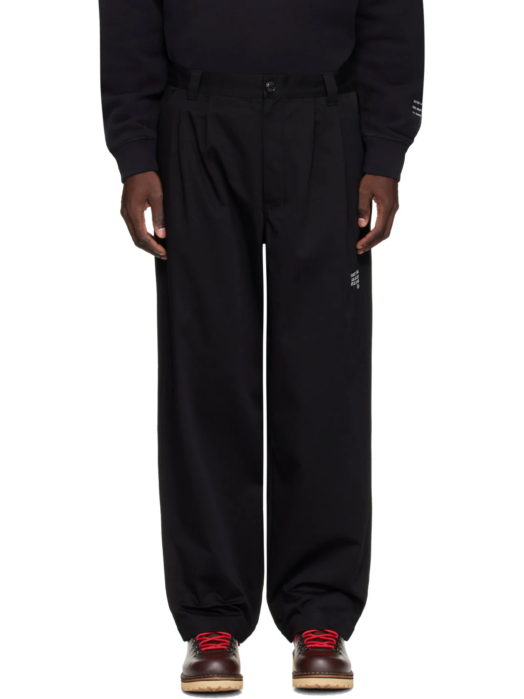 Moncler x FRGMT Black Cotton Gabardine Trousers - 1