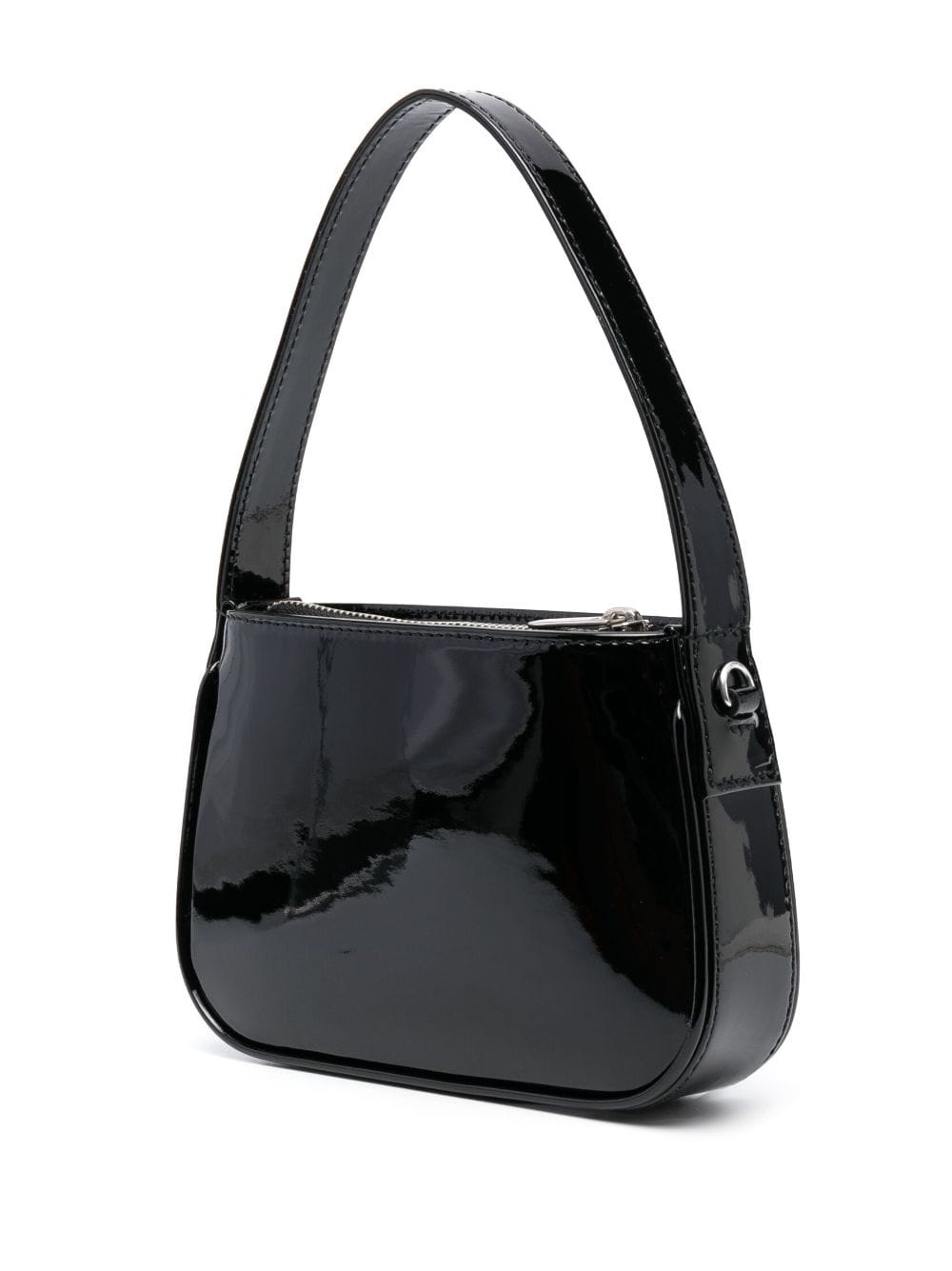 patent-finish rhinestone tote bag - 3