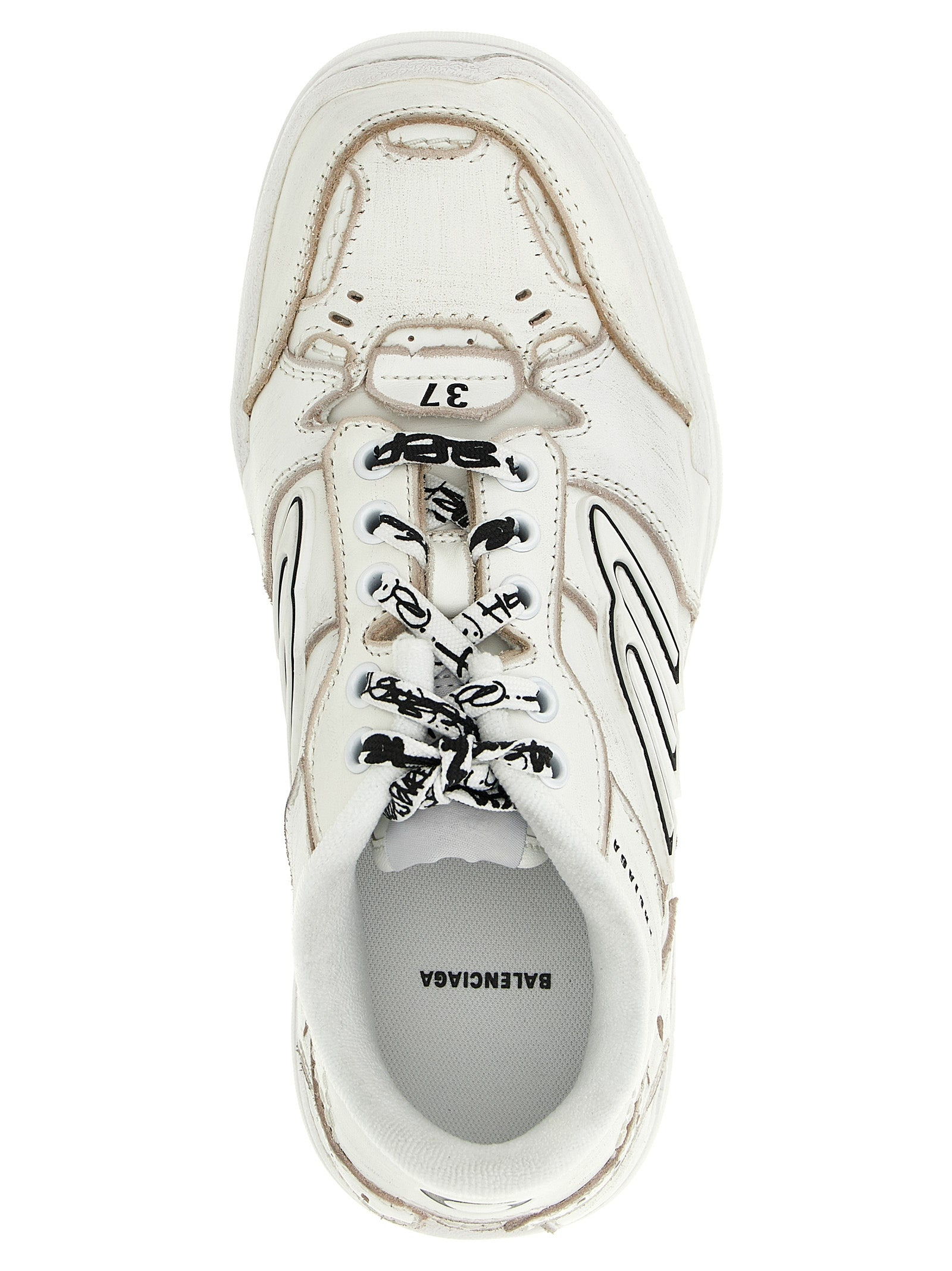 Balenciaga Women 'Hamptons Worn-Out Medio' Sneakers - 4