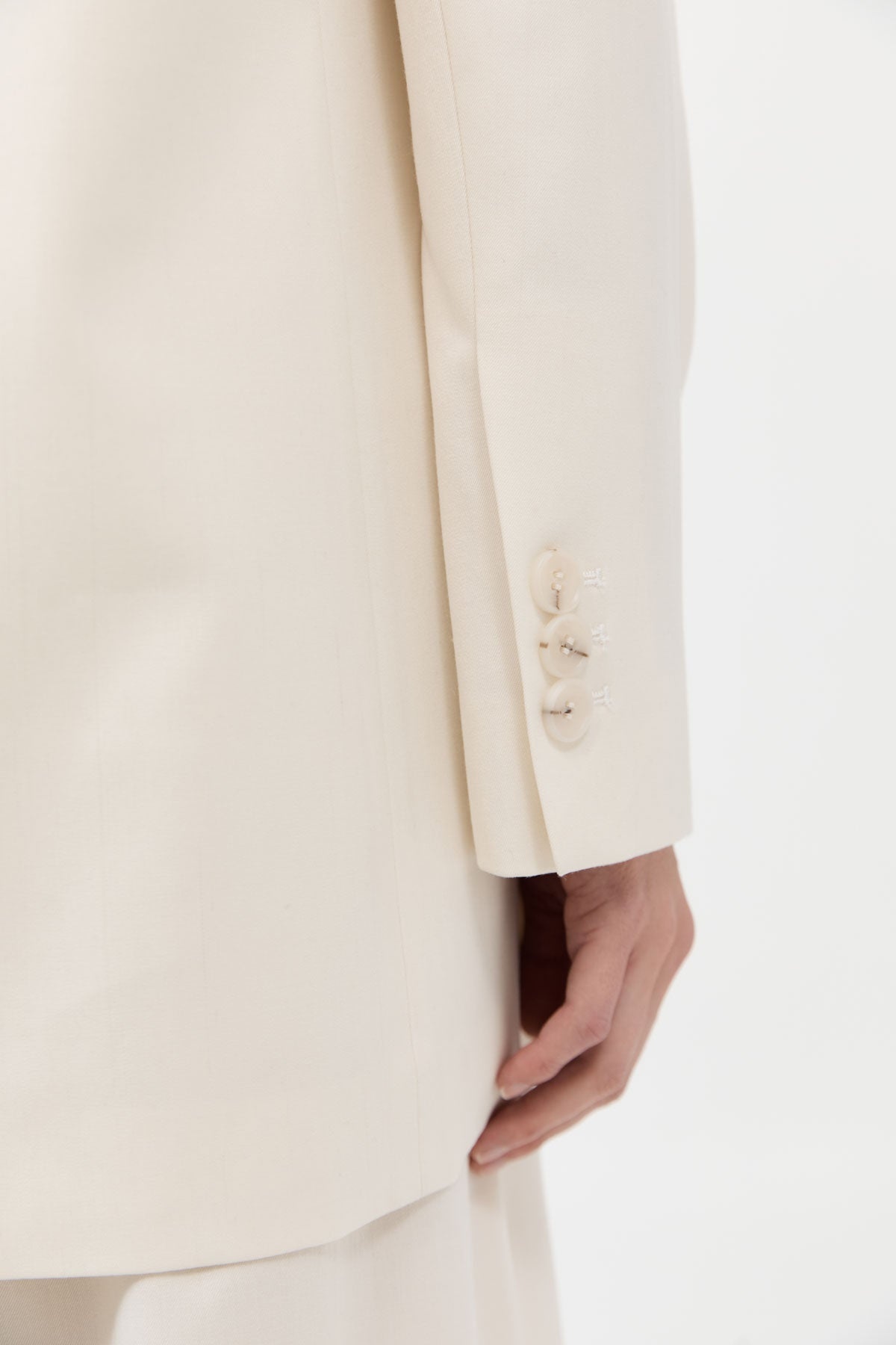 Belt Detail Blazer - Milk - 5