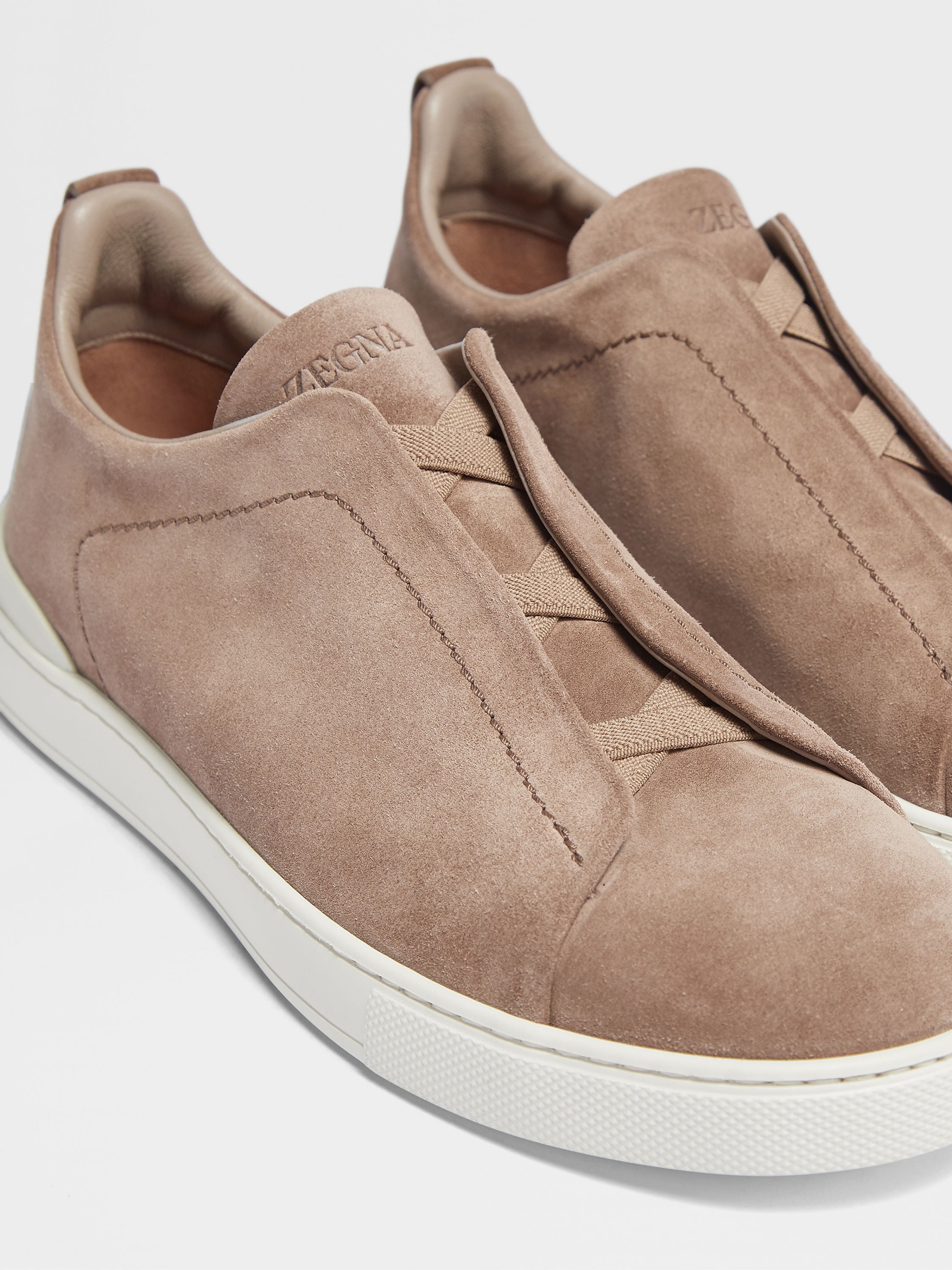 BEIGE SUEDE TRIPLE STITCH™ SNEAKERS - 2