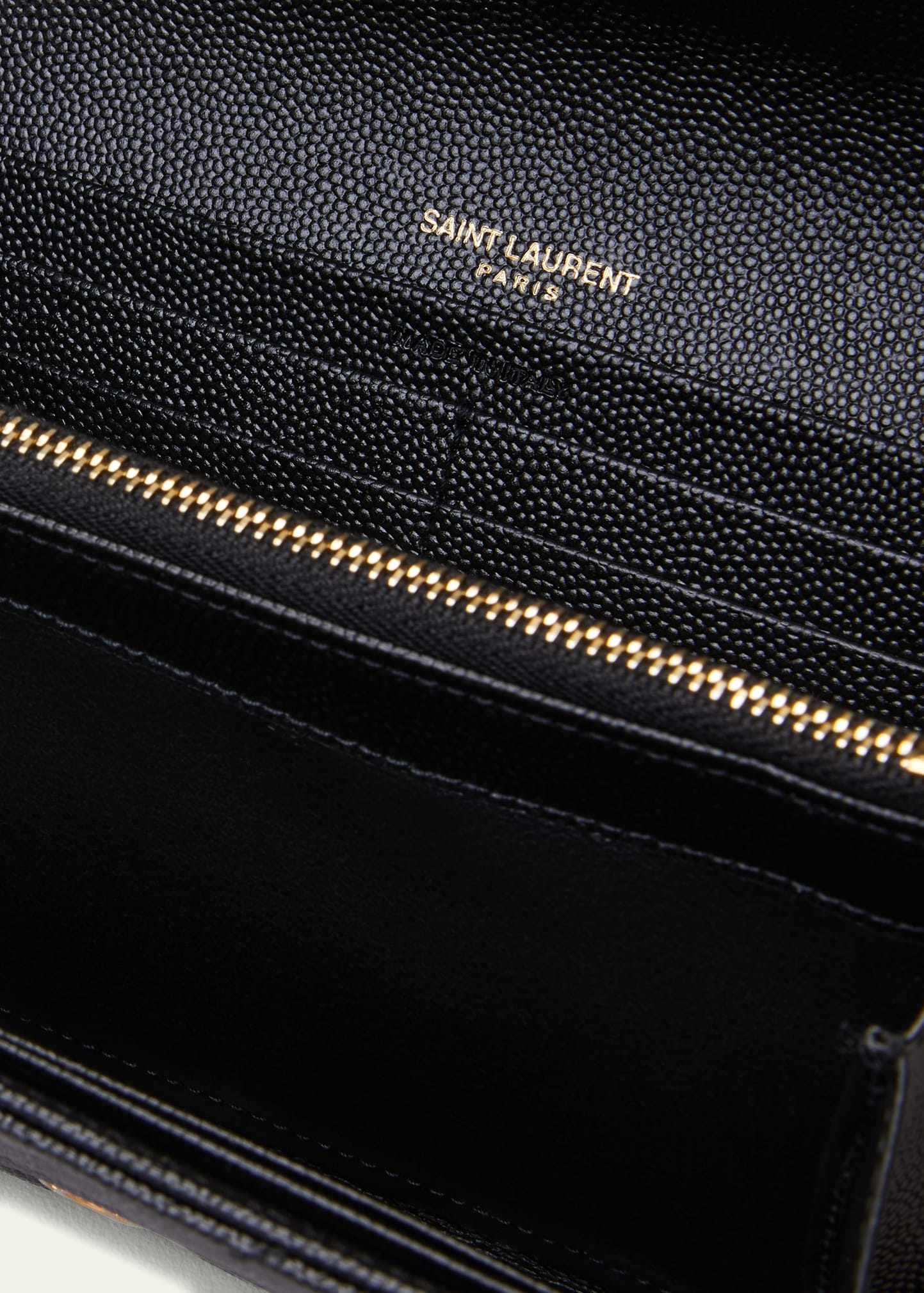 Large YSL Grain de Poudre Leather Flap Wallet - 4