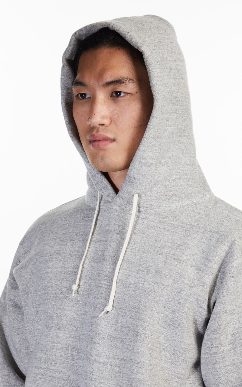 LOOPWHEEL HOODED SWEATER HEATHER GREY - 7