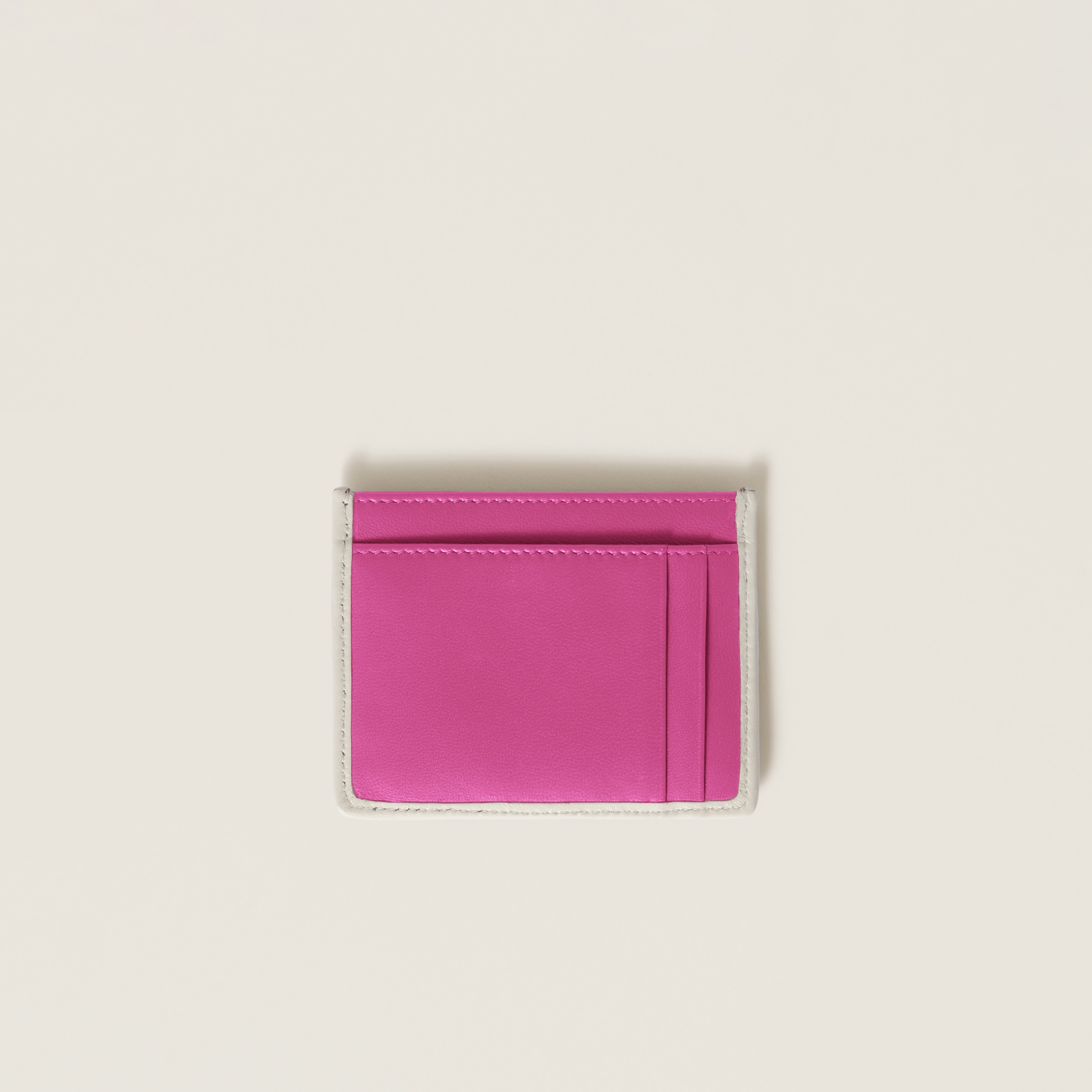 Matelassé nappa leather card holder - 2