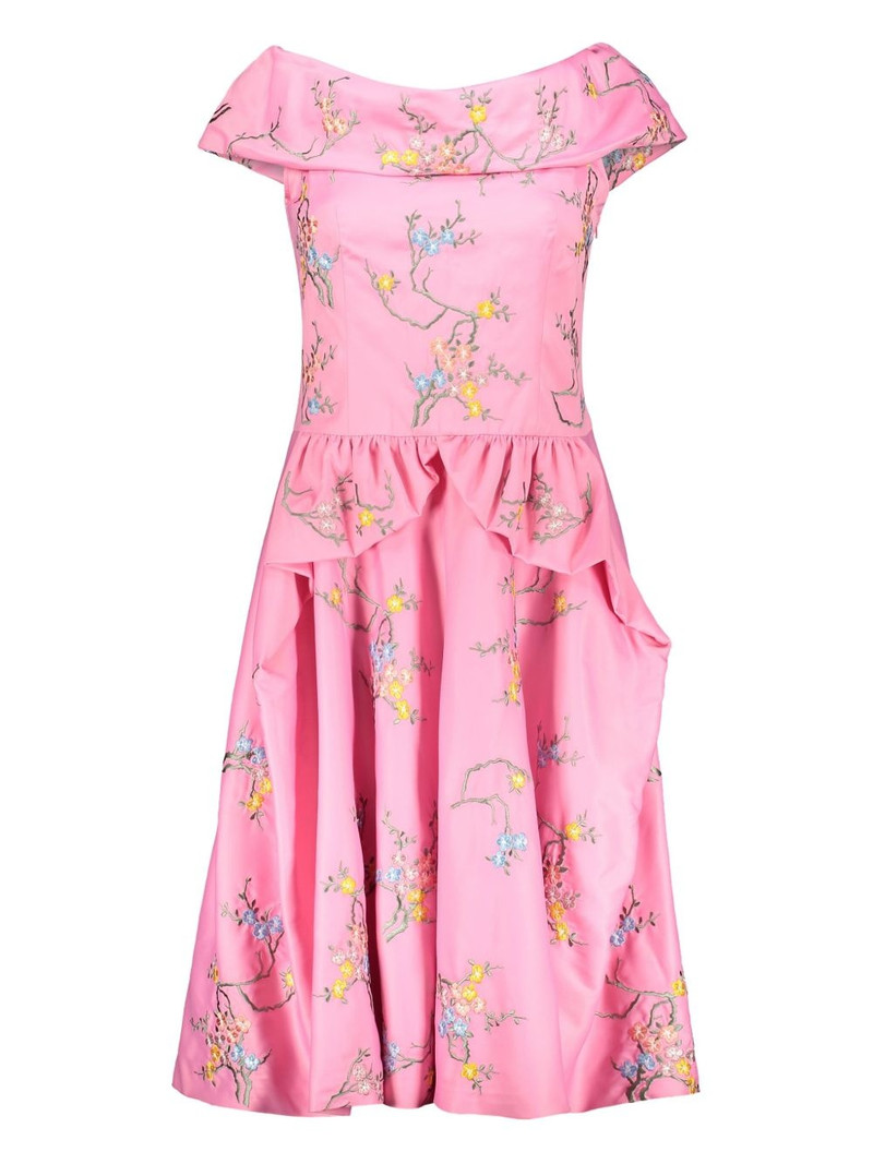 floral-embroidered dress 1