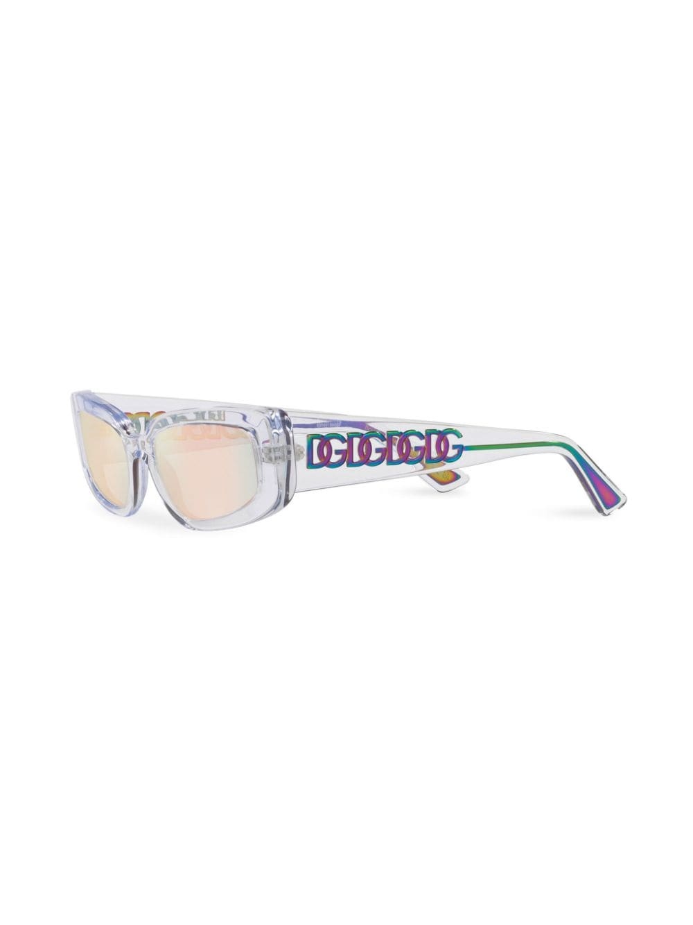 transparent rectangle-frame sunglasses - 2