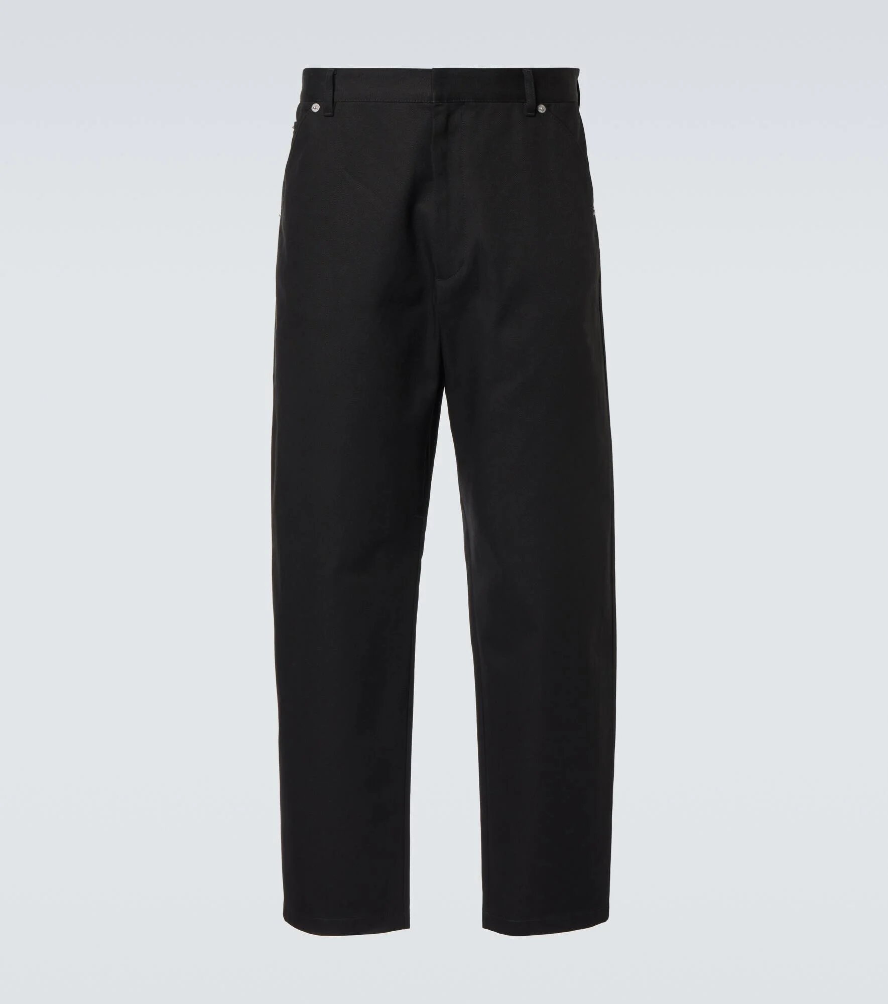 Mid-rise cotton wide-leg pants - 1