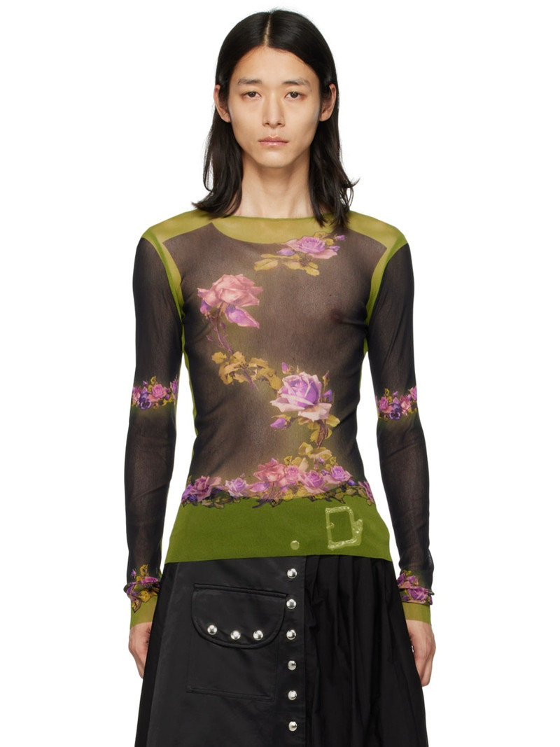 Green Fleurs Petit Grand Long Sleeve T-Shirt 1