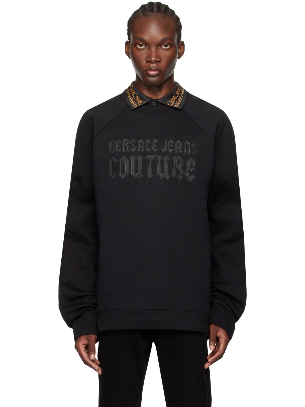 Black Appliqué Sweatshirt - 1