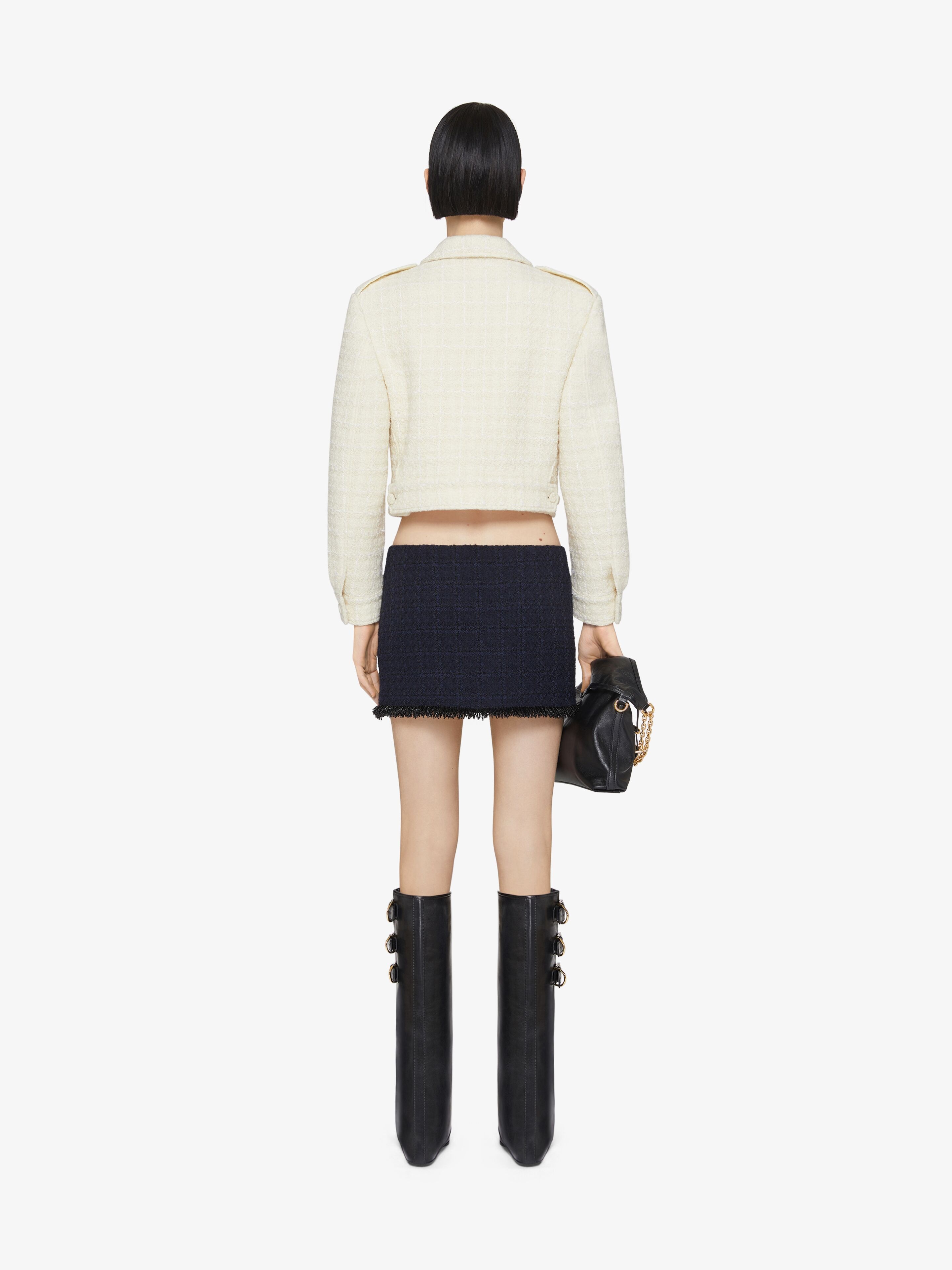 CROPPED JACKET IN TWEED WITH 4G DETAIL - 4