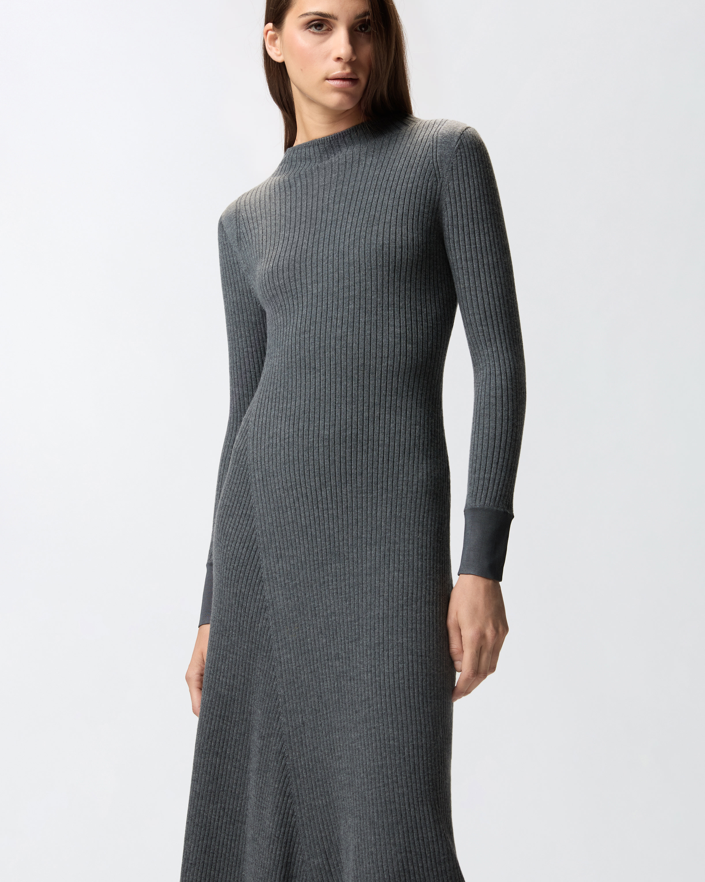 FLAT RIB-KNIT DRESS - 5
