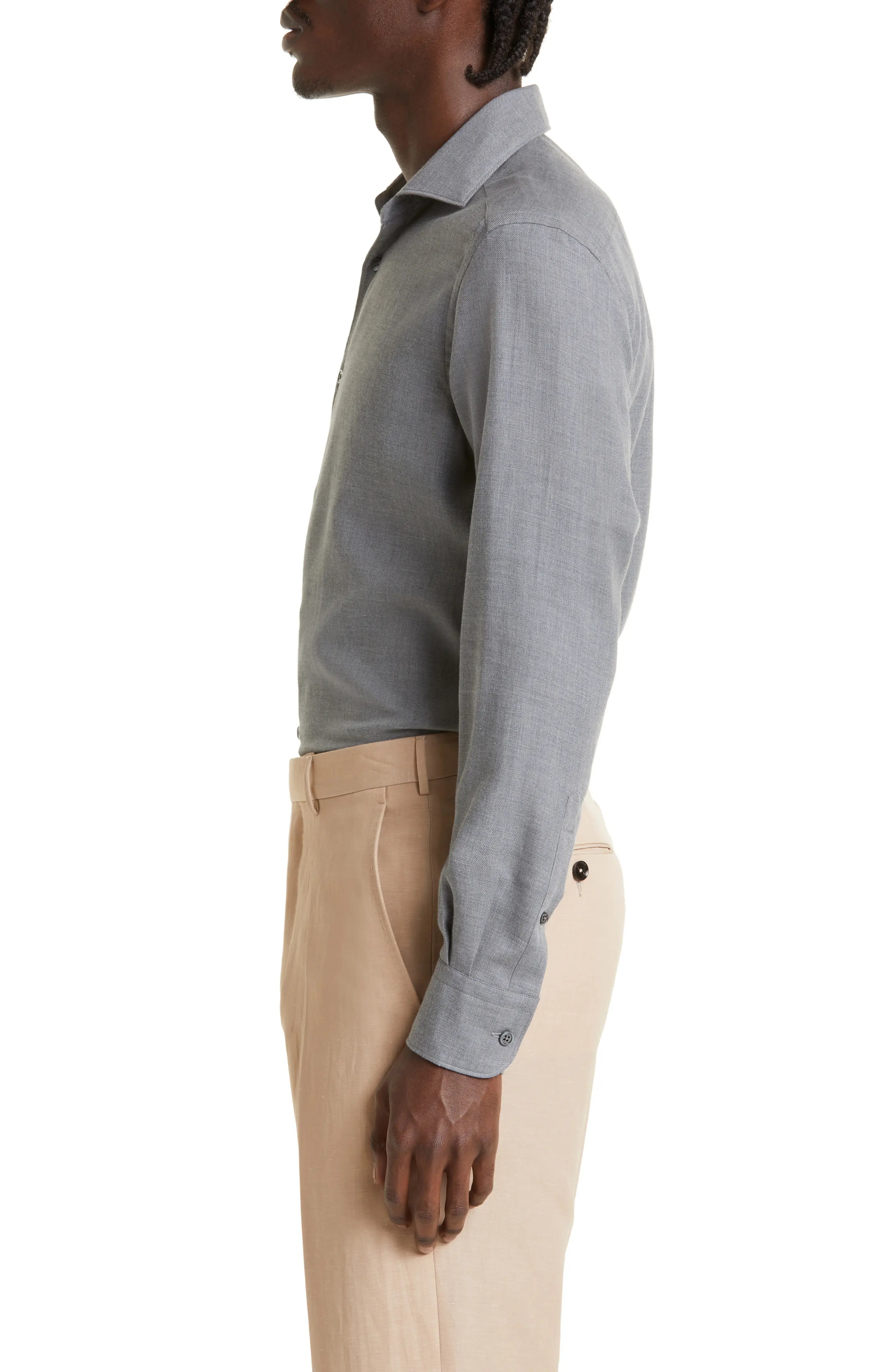 Cashco Cotton & Cashmere Button-Up Shirt - 3