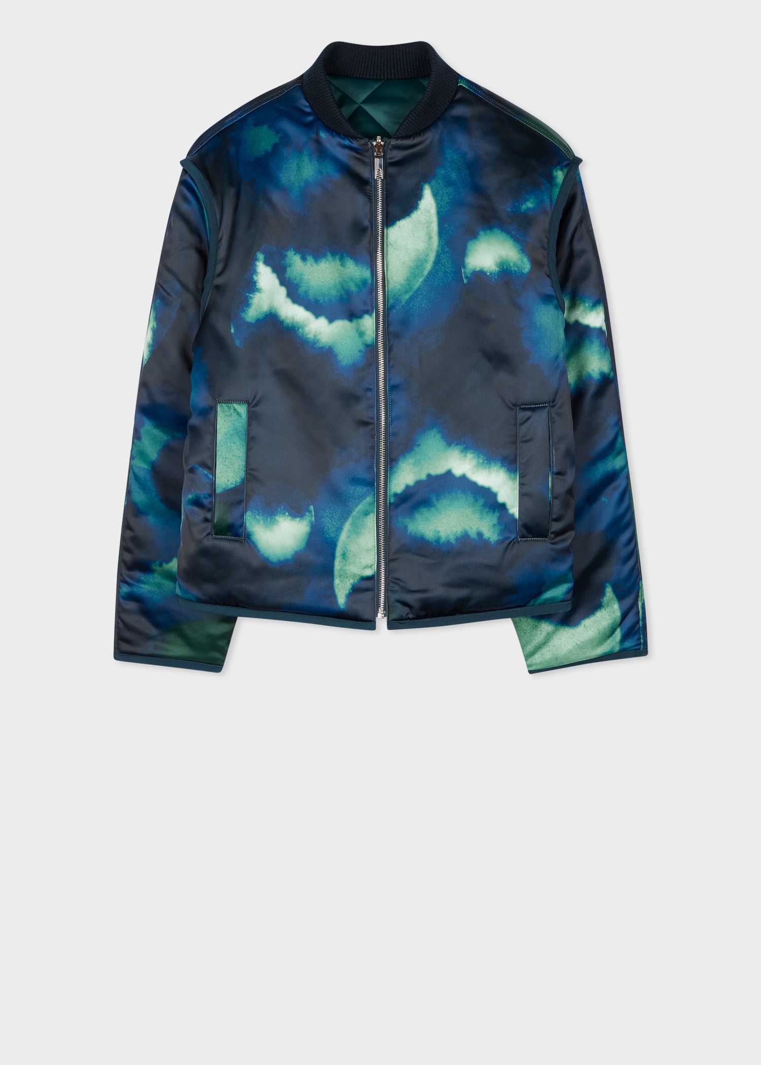 Women's Peacock Blue 'Aurora' Reversible Quilted Jacket - 1