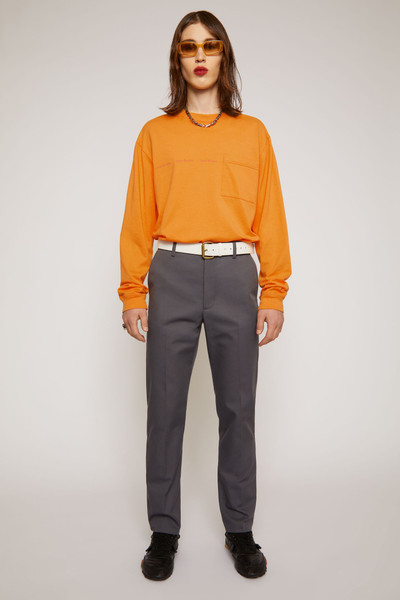 Acne Studios Slim-fit twill chinos grey outlook