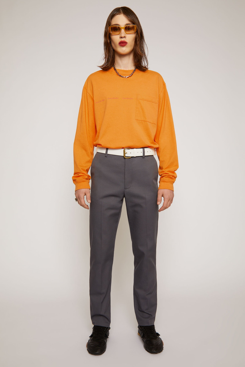 Acne Studios Slim-fit twill chinos grey outlook