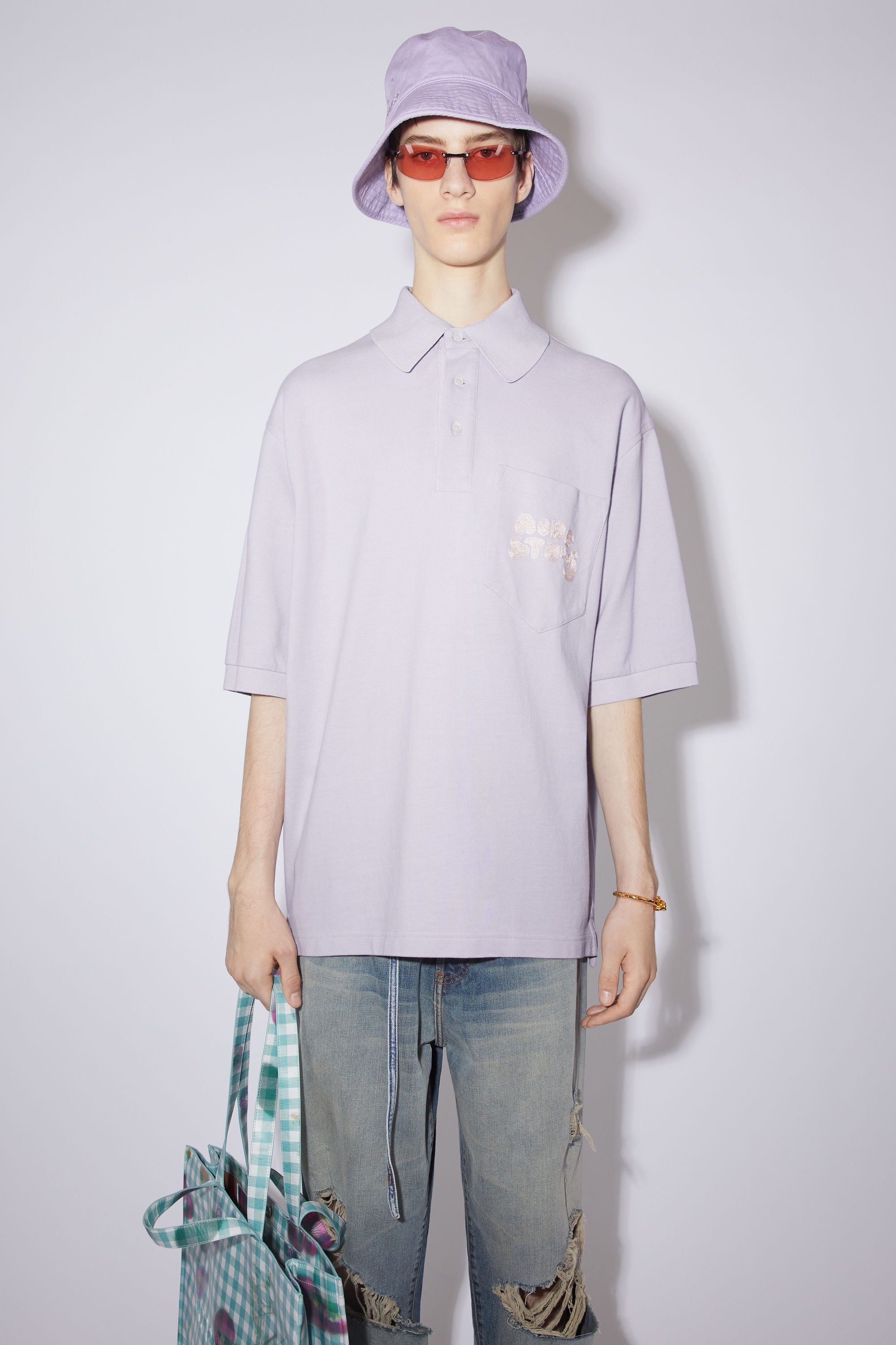 Logo polo t-shirt - Pale lilac - 2