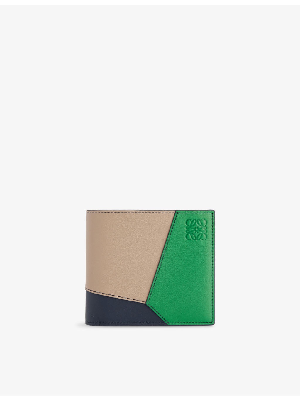 Puzzle Edge Bifold Leather Wallet - 1