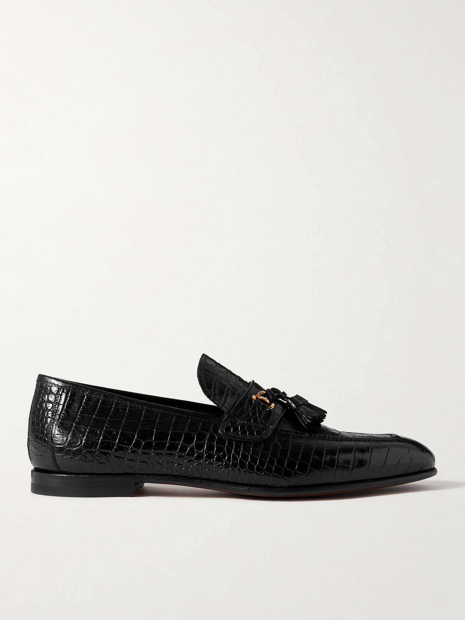 Sean Croc-Effect Leather Tasselled Loafers - 1