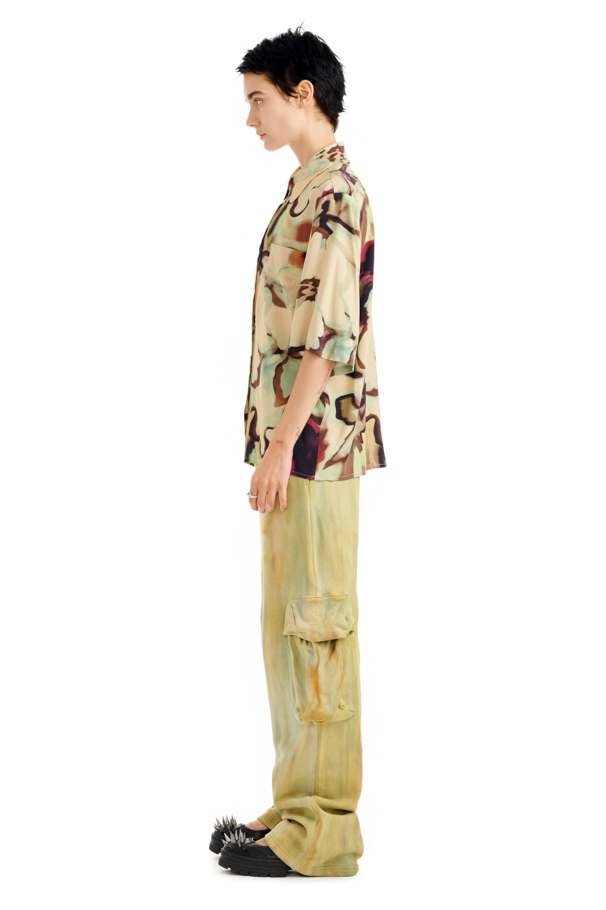 WATERCOLOR FLORAL MARKET BUTTON UP - 4