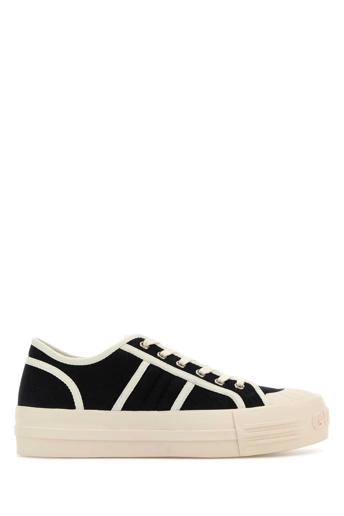Gucci Women Black Canvas Sneakers - 1