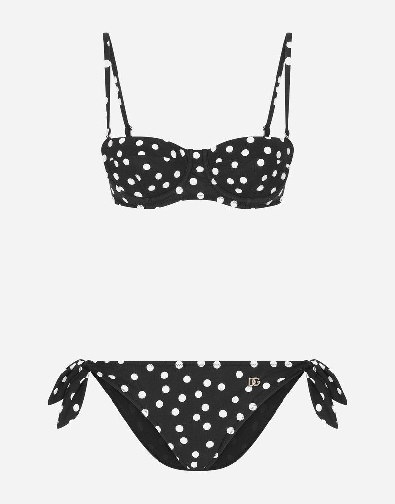 Polka-dot balconette bikini 1