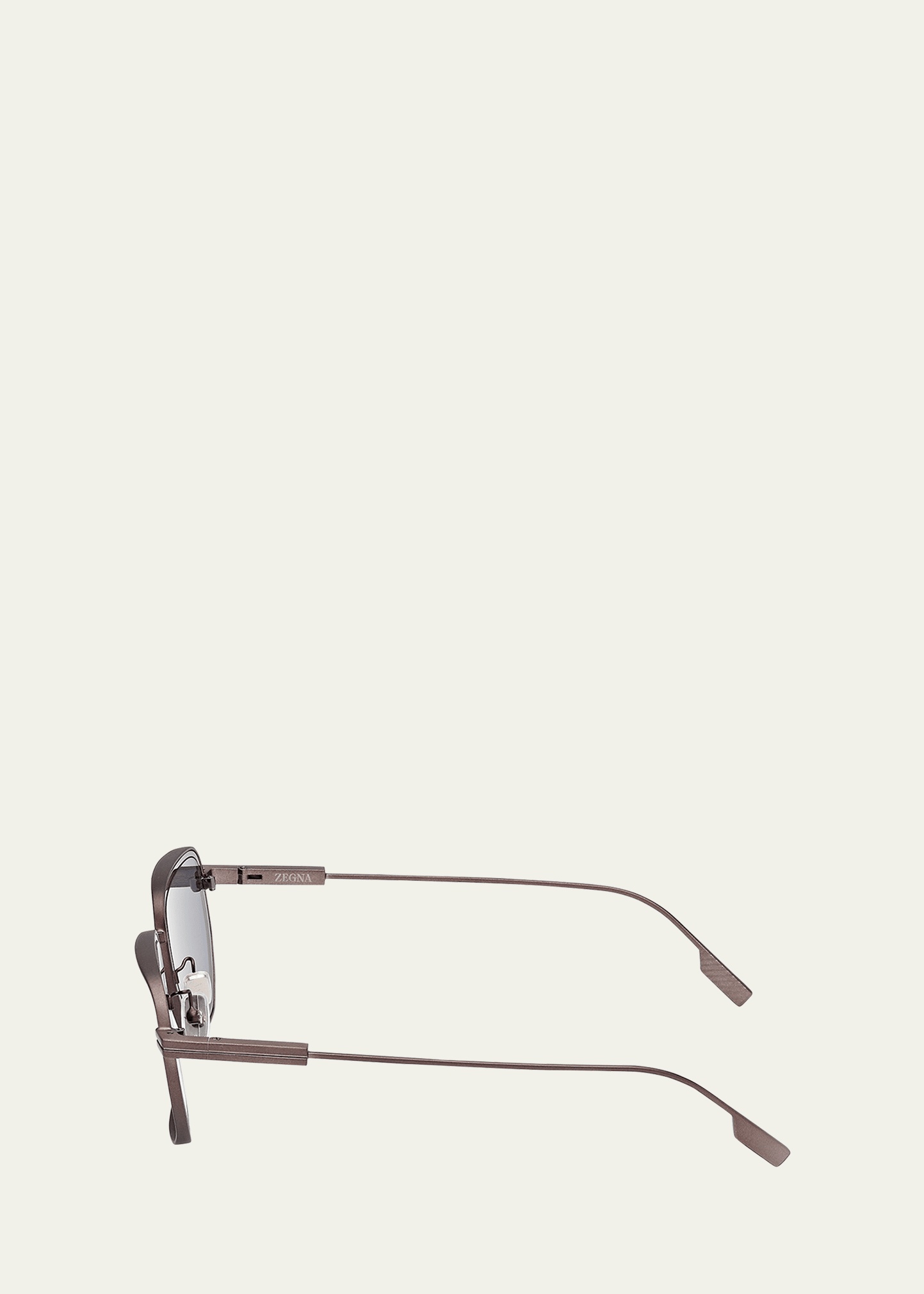 Men's Round Metal and Acetate Sunglasses - 3